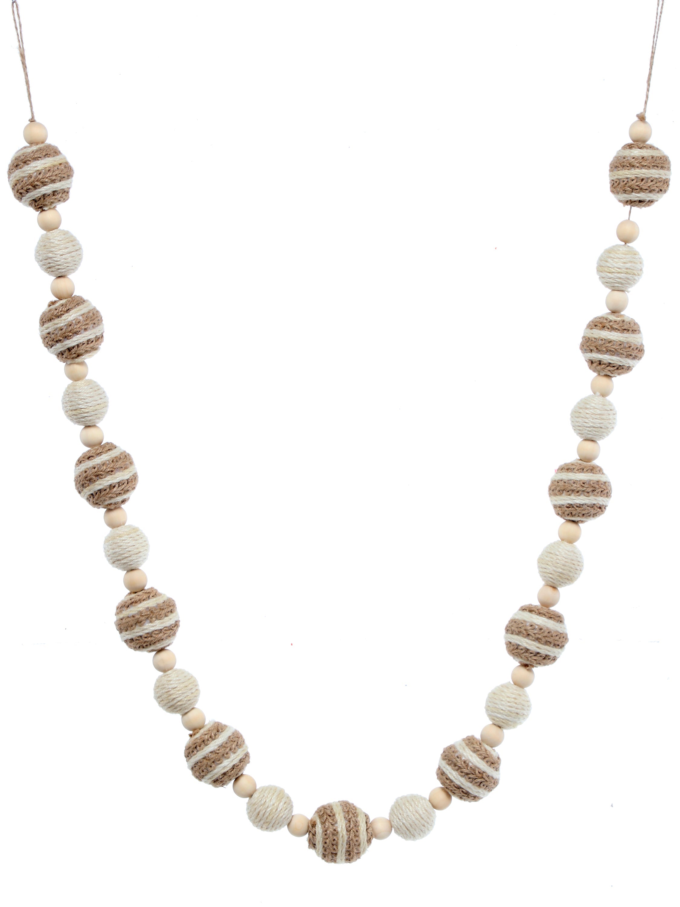 Guirnalda navideña decorativa en blanco y marrón - Vilá Decoración - Muebles y decoración en Medellín y Colombia