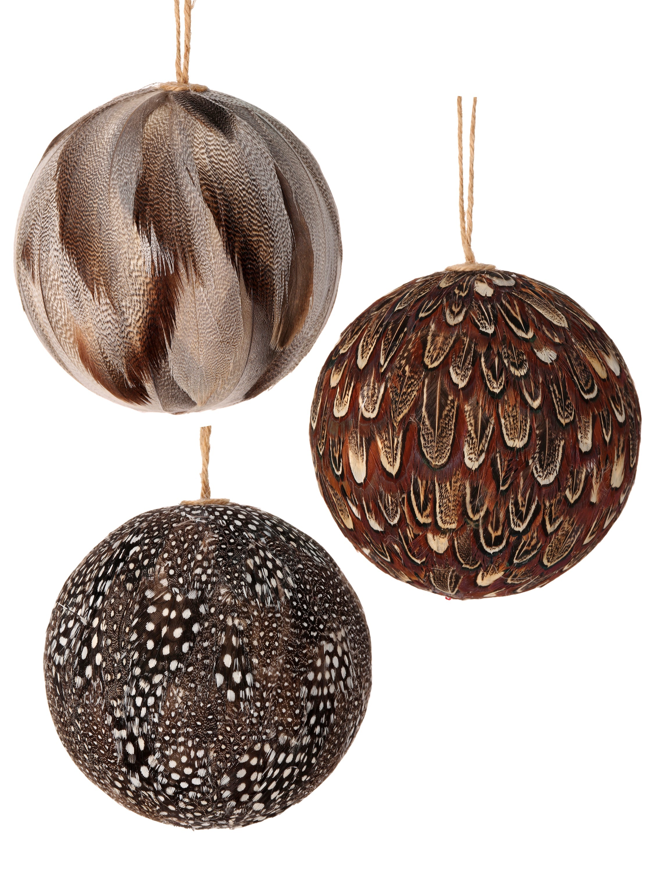 Set de 3 bolas navideñas marrones para árbol - Vilá Decoración - Muebles y decoración en Medellín y Colombia