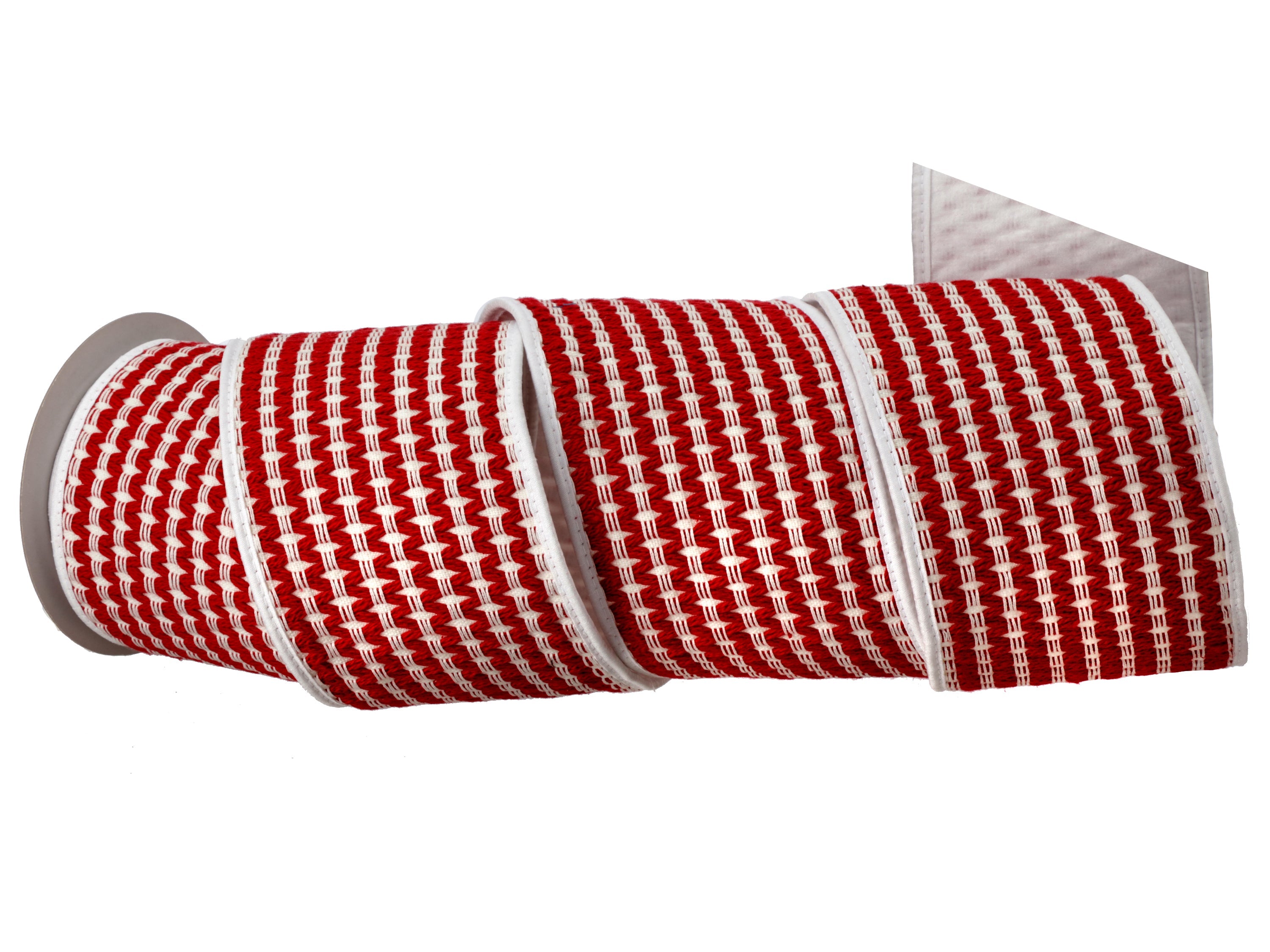 Cinta decorativa navideña roja y blanca - Vilá Decoración - Muebles y decoración en Medellín y Colombia