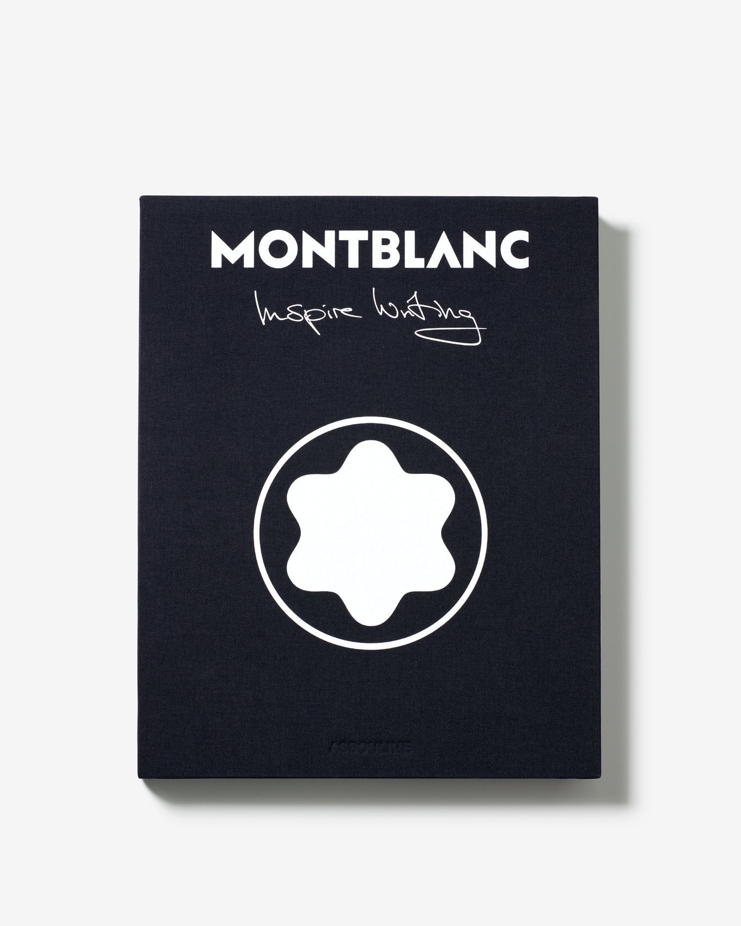 Vista superior del libro decorativo Montblanc Inspire Writing en su estuche negro.