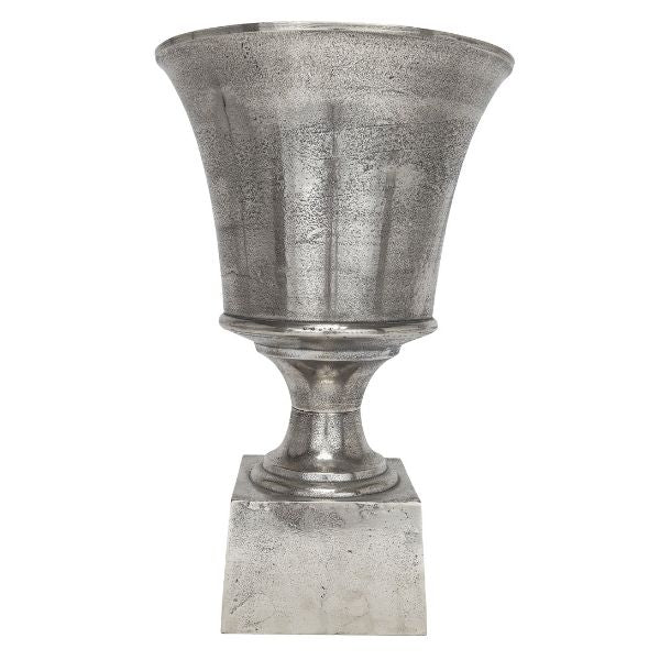 Jarrón de copa plateada para decoración elegante - Vilá Decoración - Muebles y decoración en Medellín y Colombia