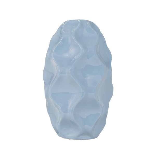 Jarrón decorativo azul pastel grande para flores - Vilá Decoración - Muebles y decoración en Medellín y Colombia