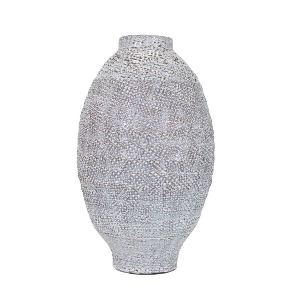 Jarrón orgánico blanco mediano para decoración - Vilá Decoración - Muebles y decoración en Medellín y Colombia