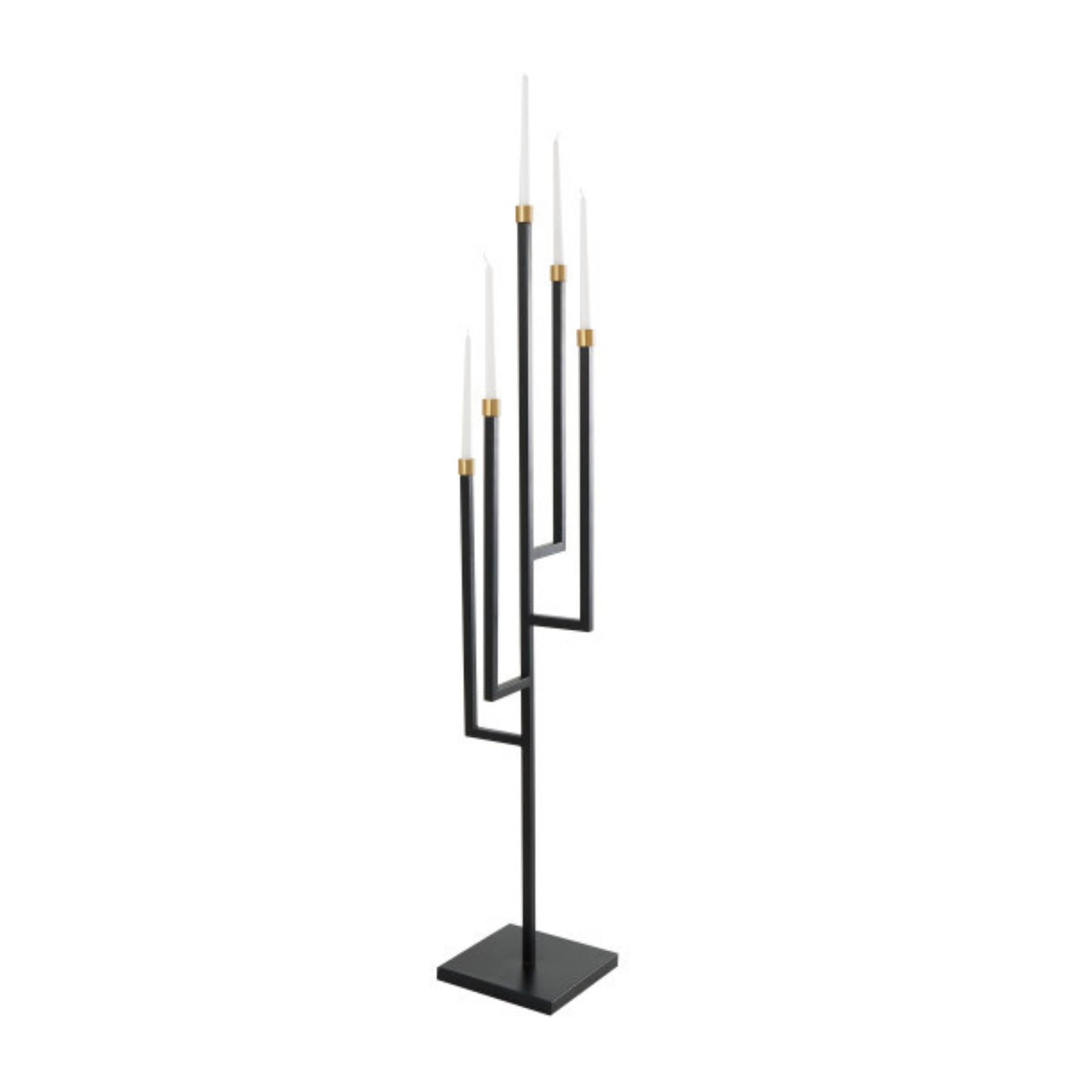 Candelabro de piso negro para 5 velas grande - Vilá Decoración - Muebles y decoración en Medellín y Colombia