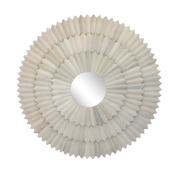 Espejo girasol decorativo 70 cm blanco - Vilá Decoración - Muebles y decoración en Medellín y Colombia