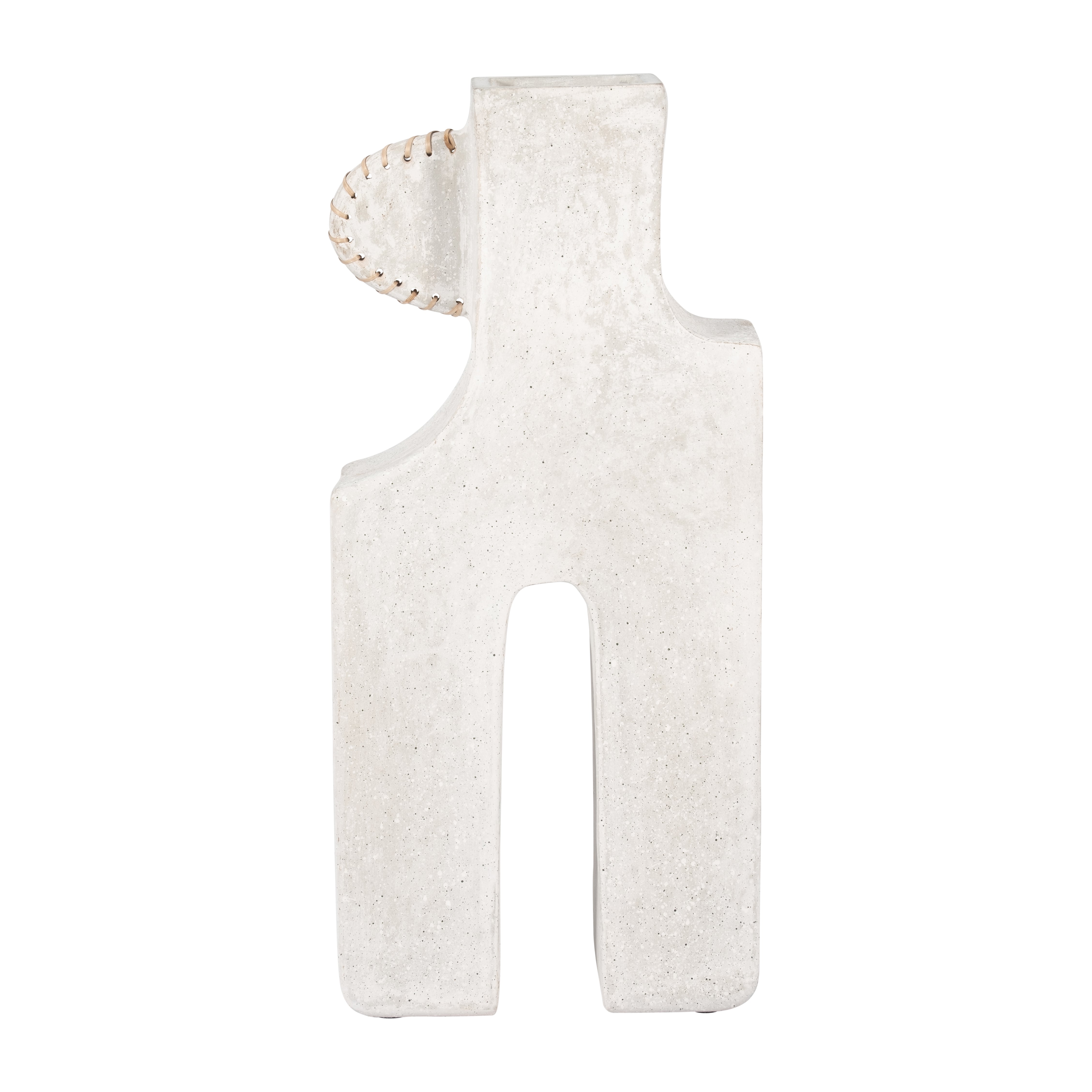 Jarrón grande blanco abstracto para decoración - Vilá Decoración - Muebles y decoración en Medellín y Colombia