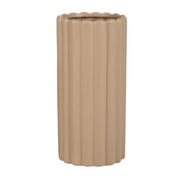 Jarrón grande naranja con borde ondulado - Vilá Decoración - Muebles y decoración en Medellín y Colombia