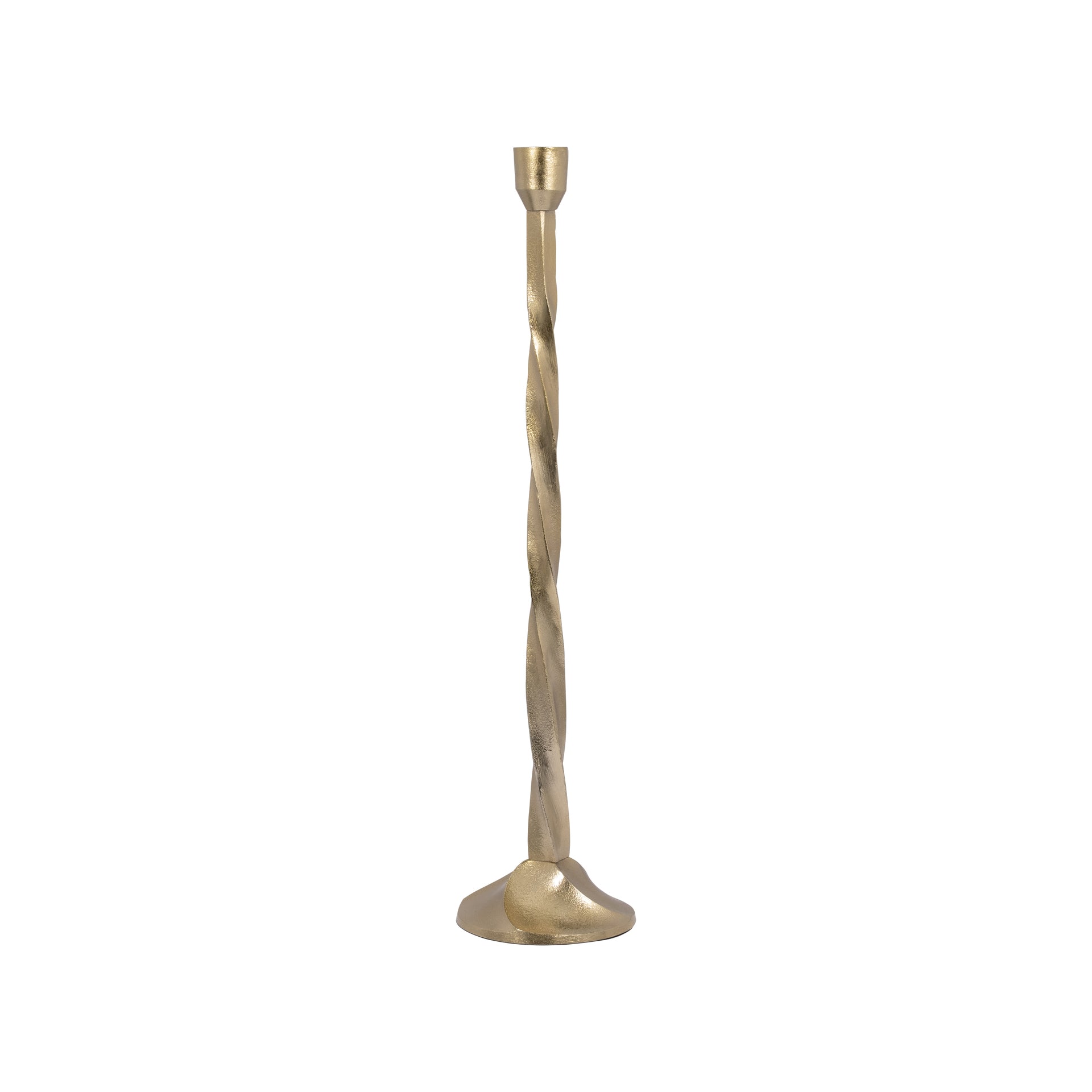 Candelabro pequeño dorado trenzado para decoración - Vilá Decoración - Muebles y decoración en Medellín y Colombia
