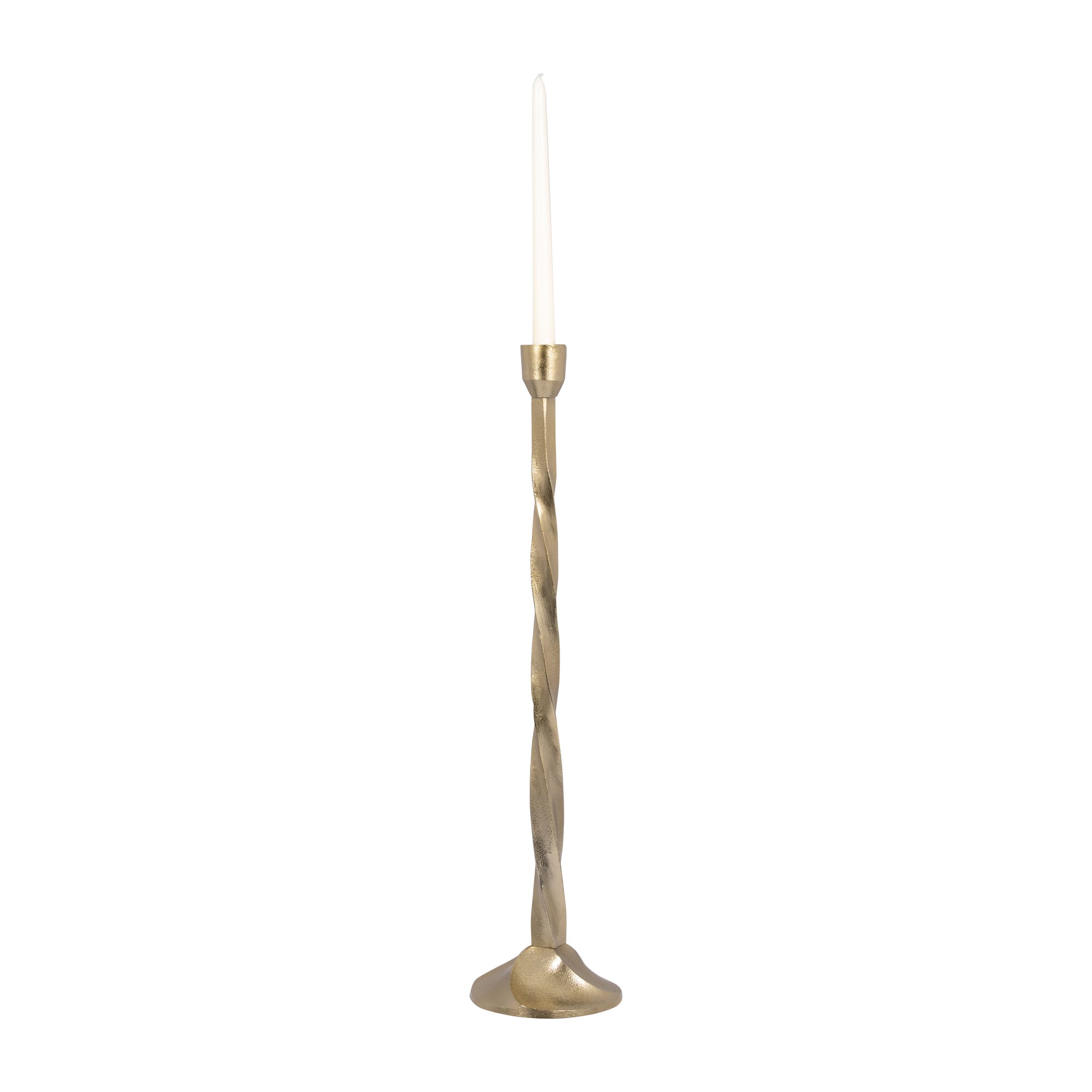 Candelabro grande trenzado dorado para decoración - Vilá Decoración - Muebles y decoración en Medellín y Colombia