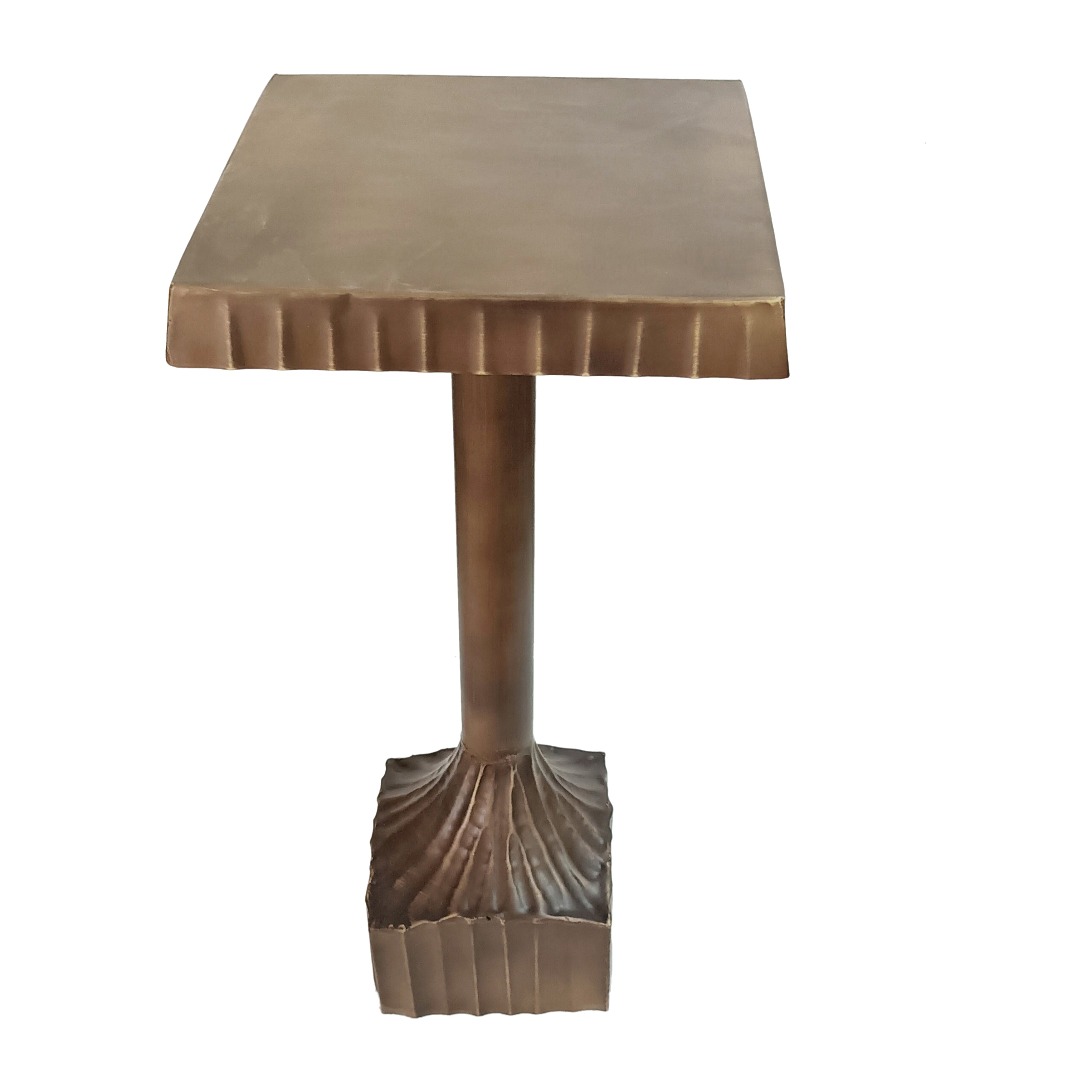 Mesa auxiliar negra con base escultórica - Vilá Decoración - Muebles y decoración en Medellín y Colombia