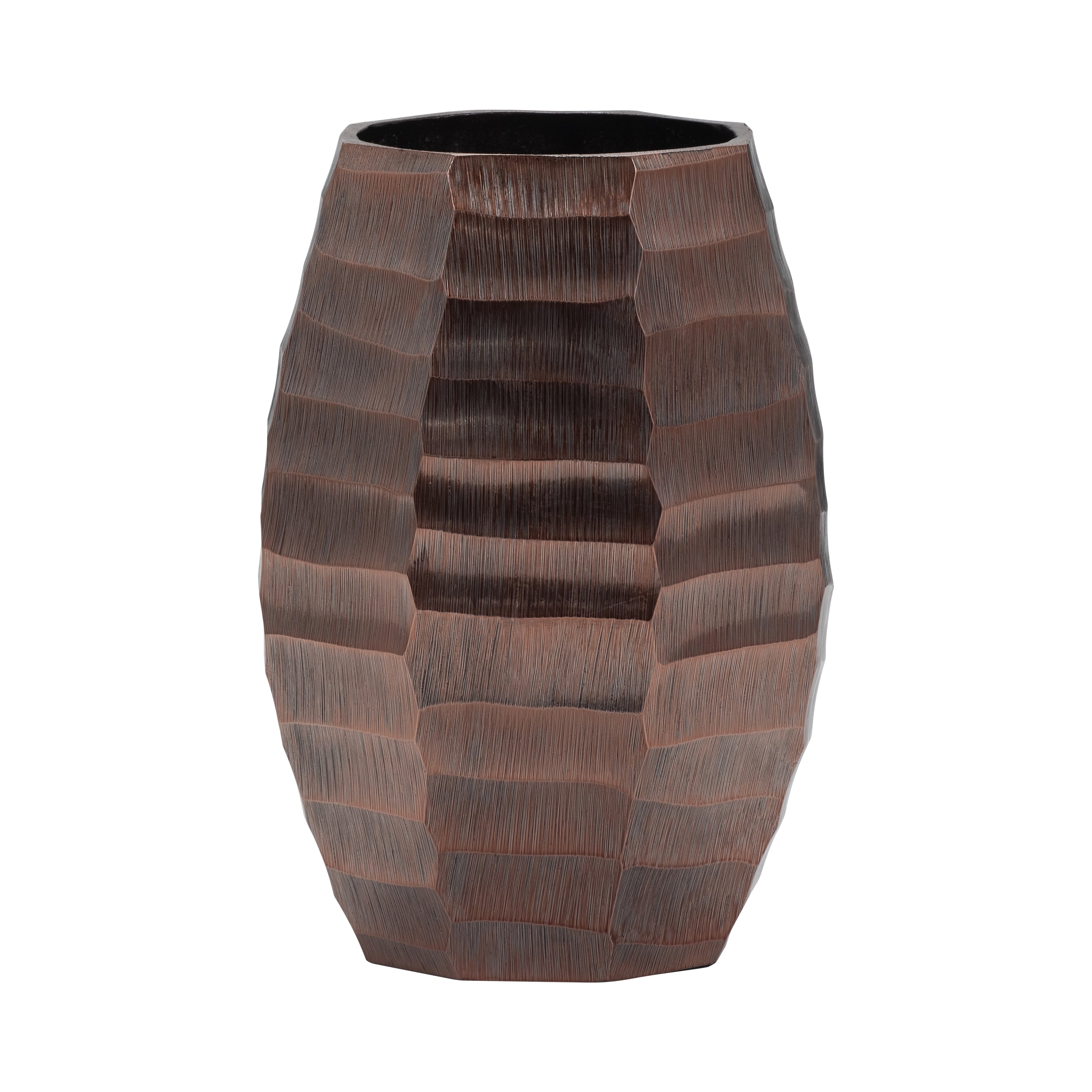 Jarrón pequeño de aluminio cobre oscuro decorativo - Vilá Decoración - Muebles y decoración en Medellín y Colombia