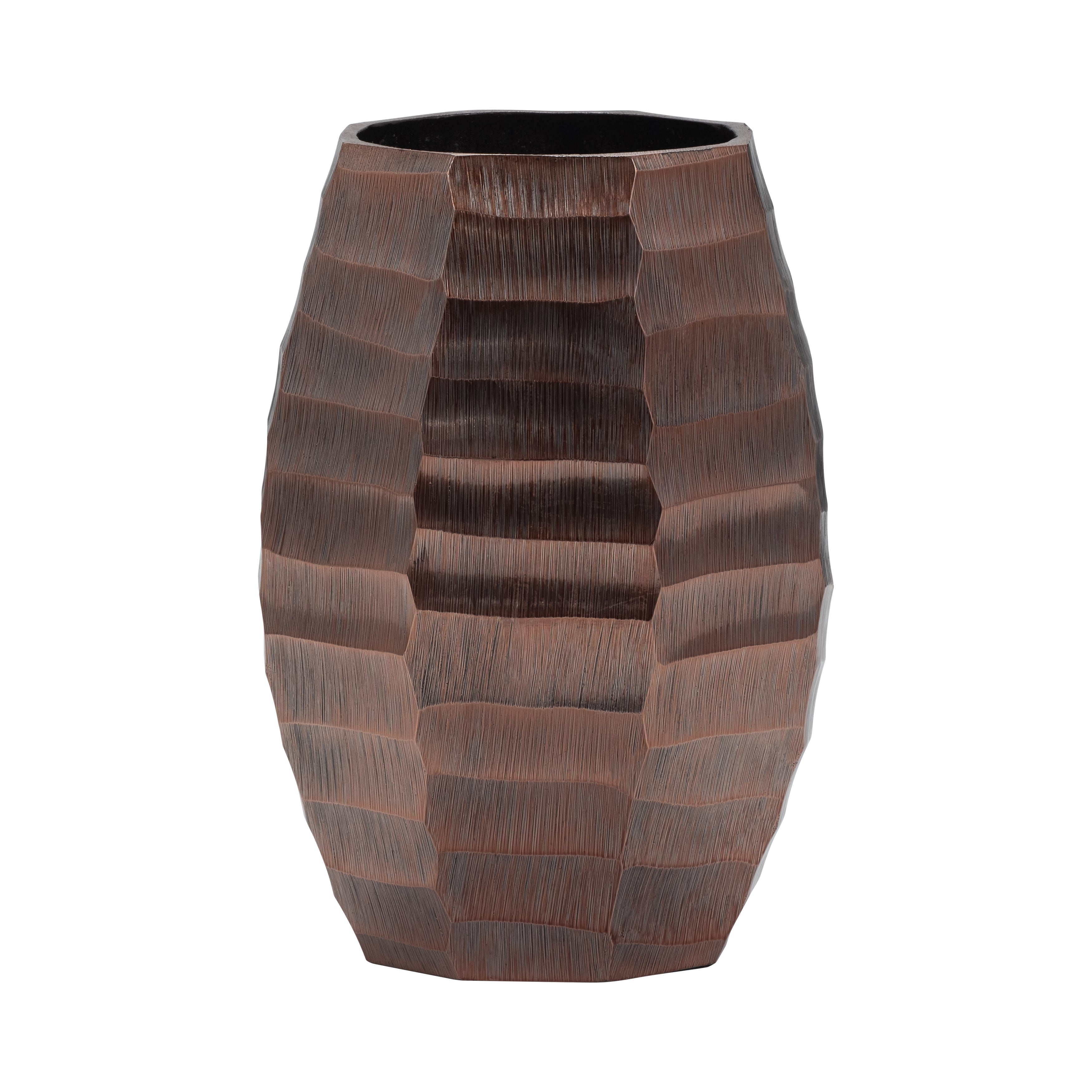 Jarrón pequeño de aluminio cobre oscuro decorativo - Vilá Decoración - Muebles y decoración en Medellín y Colombia