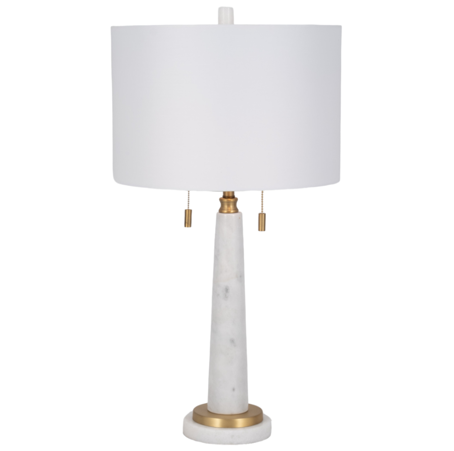 Lámpara decorativa mármol blanco y dorado - Vilá Decoración - Muebles y decoración en Medellín y Colombia