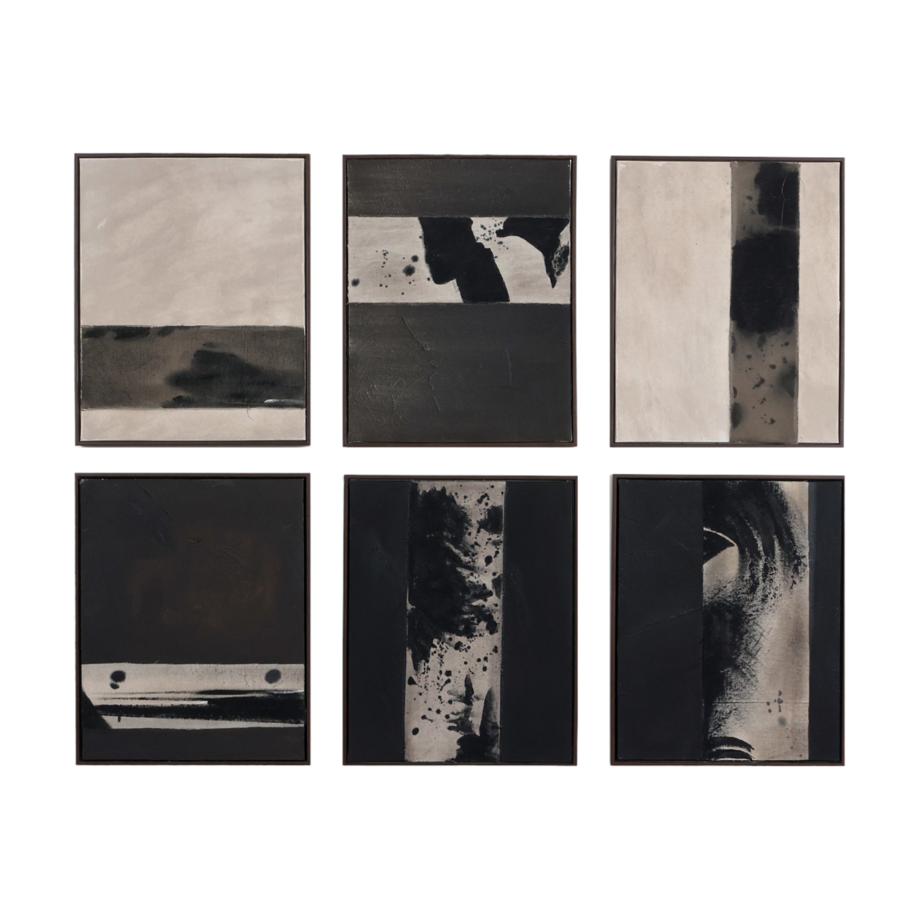 Set 6 cuadros decorativos negro y gris para interiores - Vilá Decoración - Muebles y decoración en Medellín y Colombia