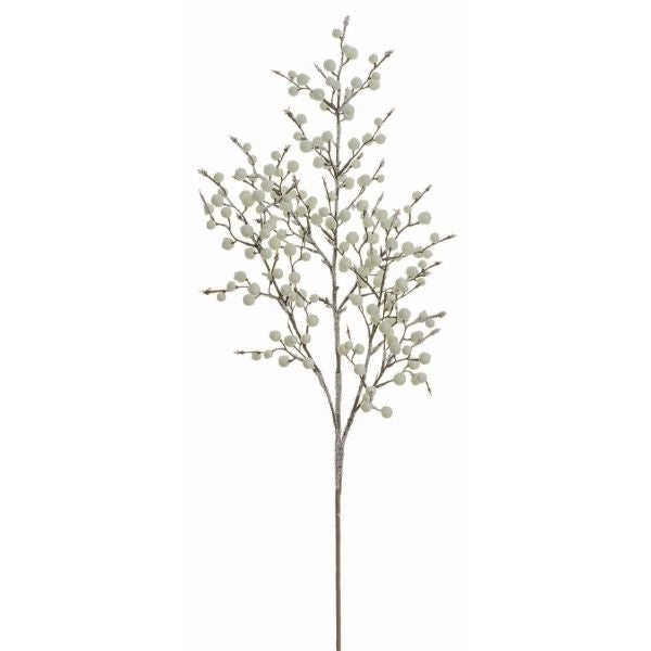 Rama decorativa de bayas nevadas 70 cm - Vilá Decoración - Muebles y decoración en Medellín y Colombia