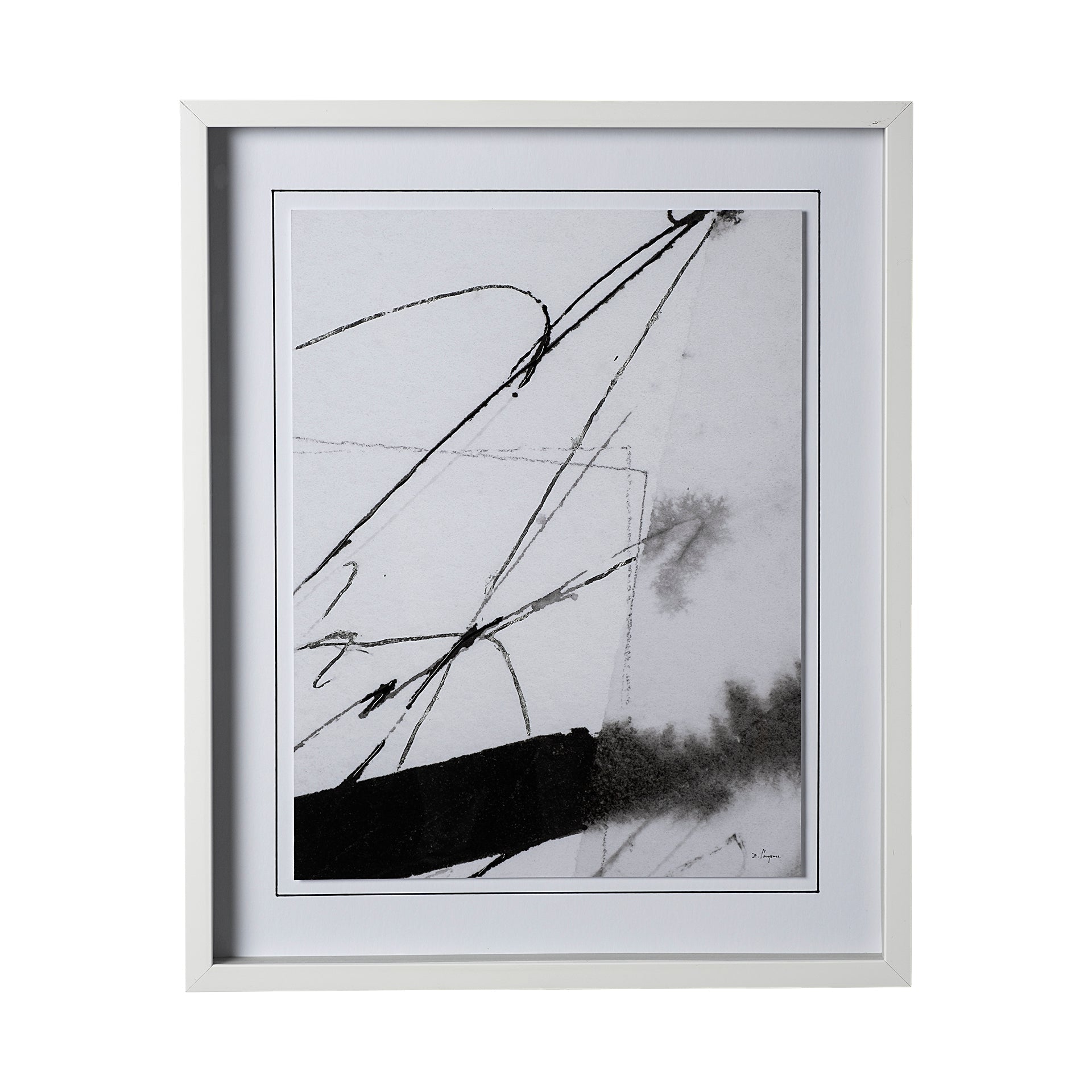 Cuadro decorativo monocromático con marco blanco - Vilá Decoración - Muebles y decoración en Medellín y Colombia