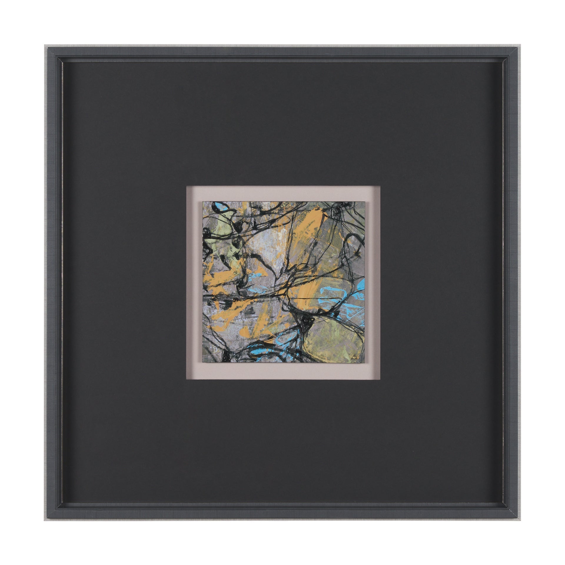 Cuadro decorativo abstracto con marco de vidrio - Vilá Decoración - Muebles y decoración en Medellín y Colombia