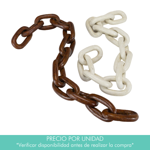 Cadena decorativa cerámica marrón y blanco - Vilá Decoración - Muebles y decoración en Medellín y Colombia