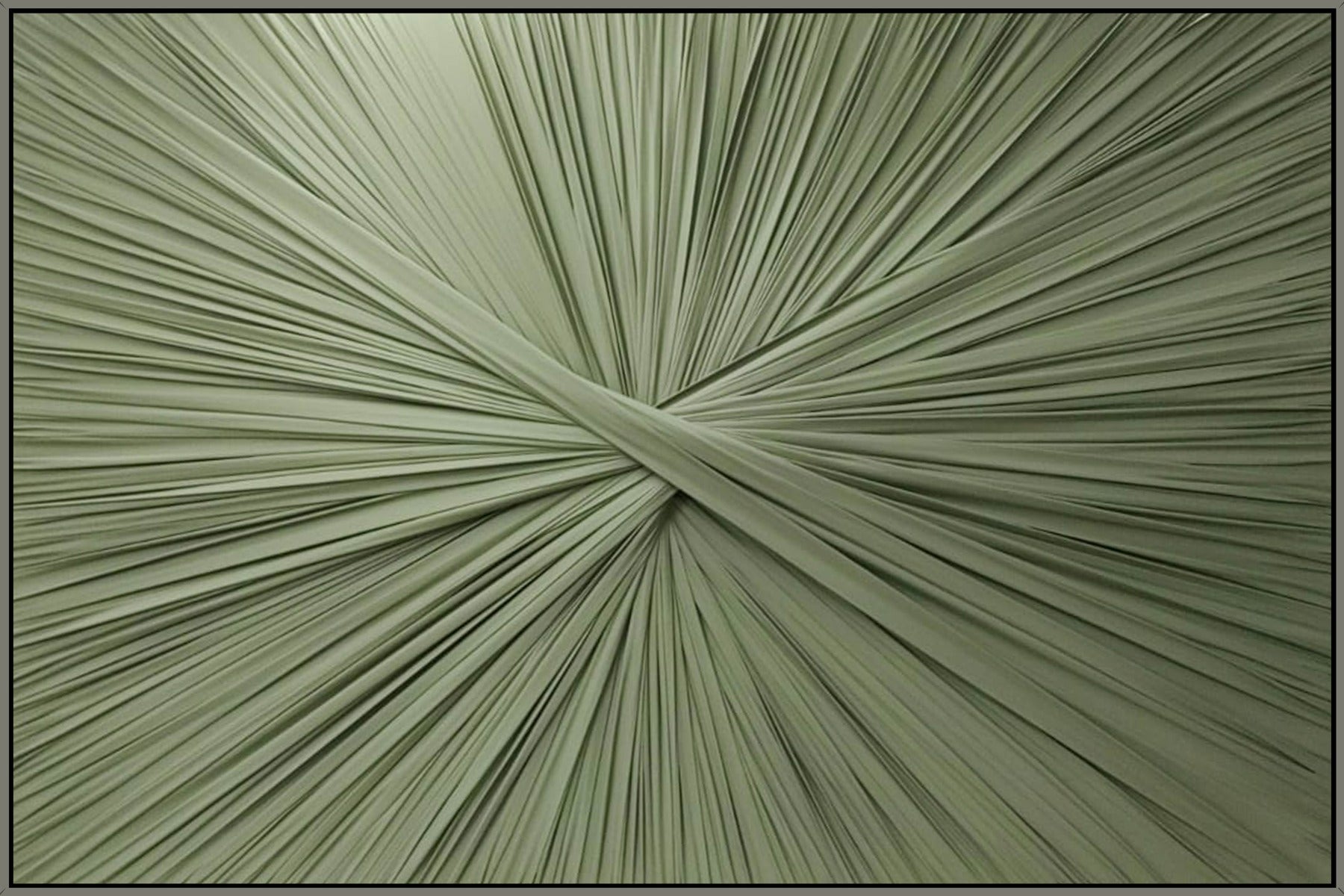 Cuadro de Vilá Decoración con diseño abstracto en lienzo color verde.