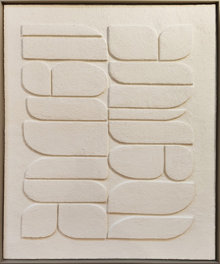 Cuadro decorativo blanco con relieve para pared - Vilá Decoración - Muebles y decoración en Medellín y Colombia