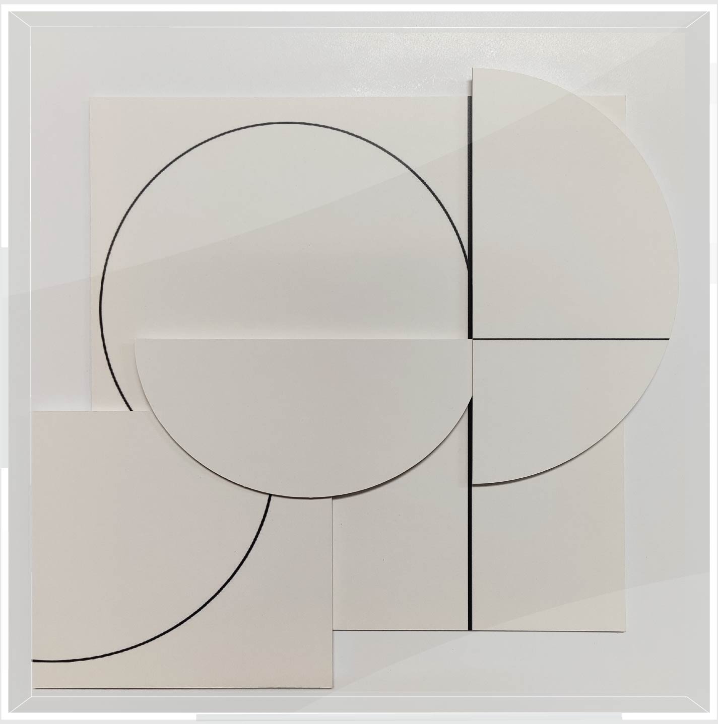 Cuadro geométrico blanco y negro para pared - Vilá Decoración - Muebles y decoración en Medellín y Colombia