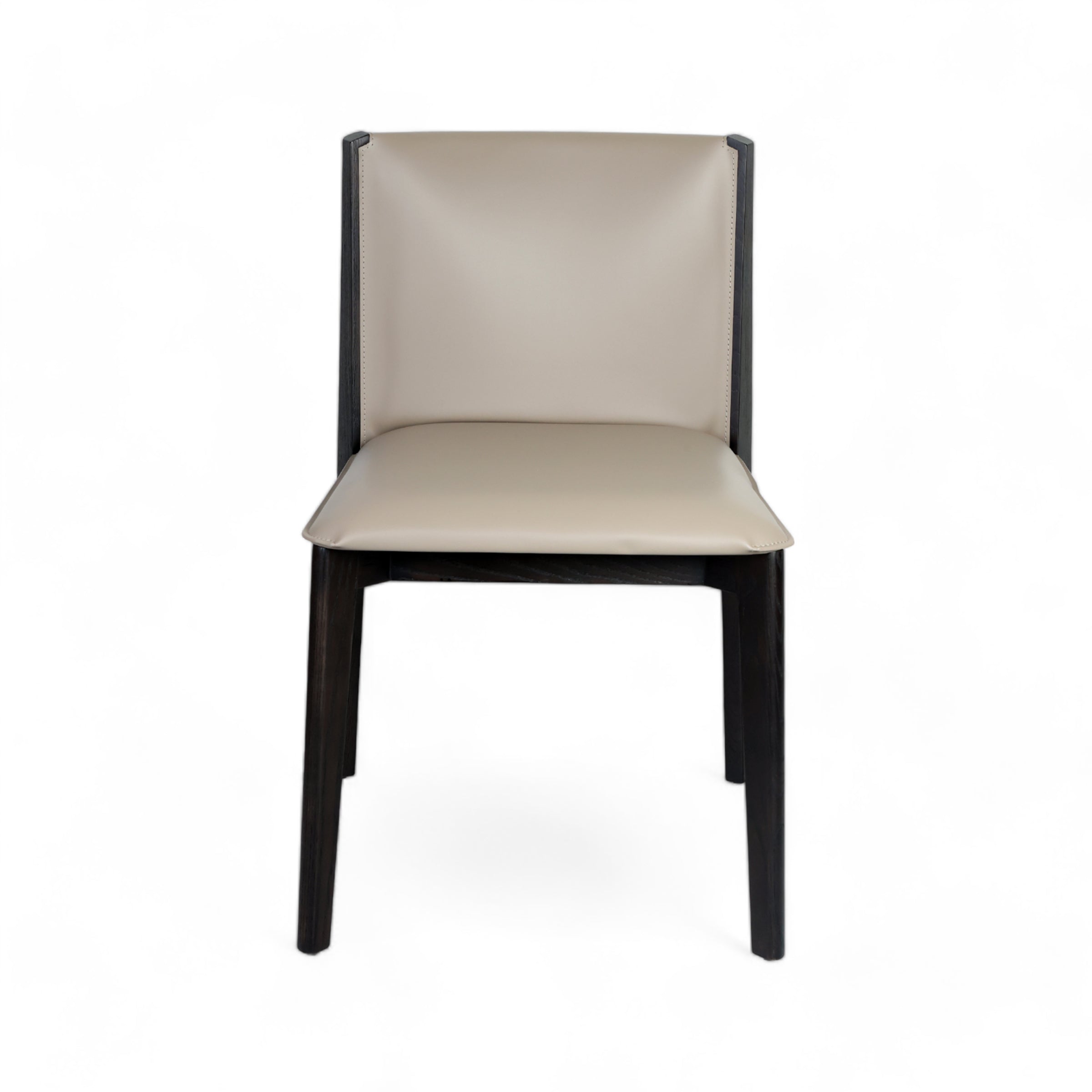 Silla comedor Baltimore en ecocuero negro y taupe - Vilá Decoración - Muebles y decoración en Medellín y Colombia