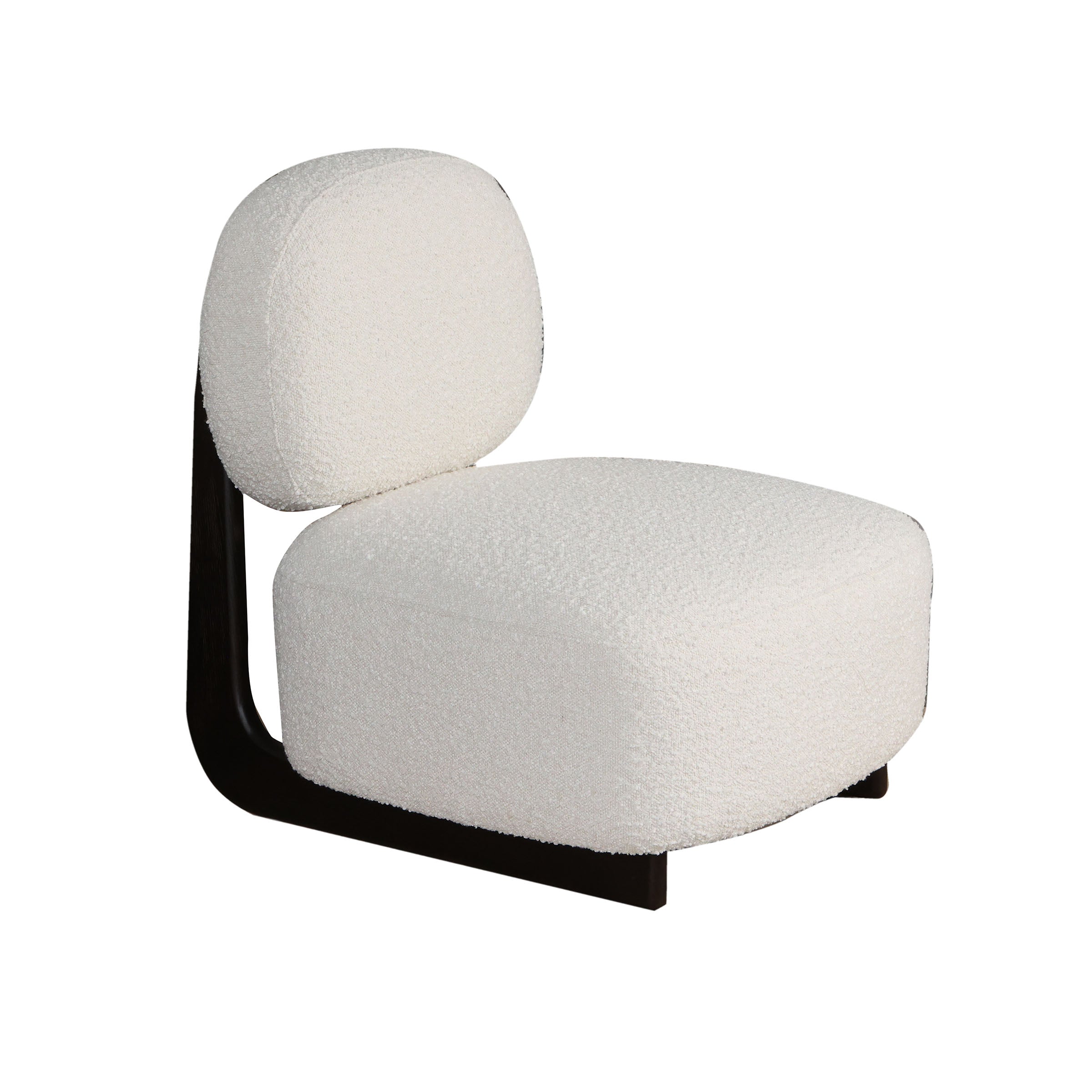 Silla moderna blanca con base negra para descanso - Vilá Decoración - Muebles y decoración en Medellín y Colombia