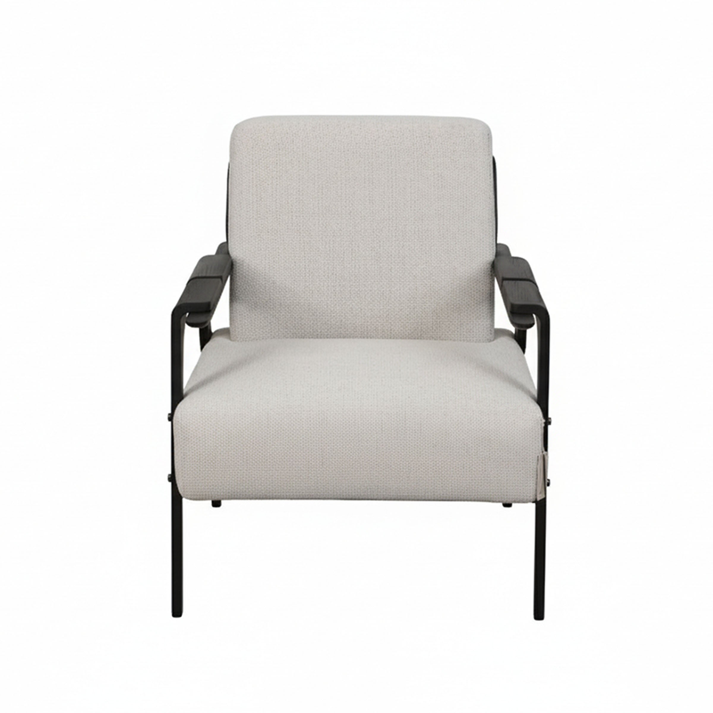 Silla beige minimalista con brazos de soporte - Vilá Decoración - Muebles y decoración en Medellín y Colombia