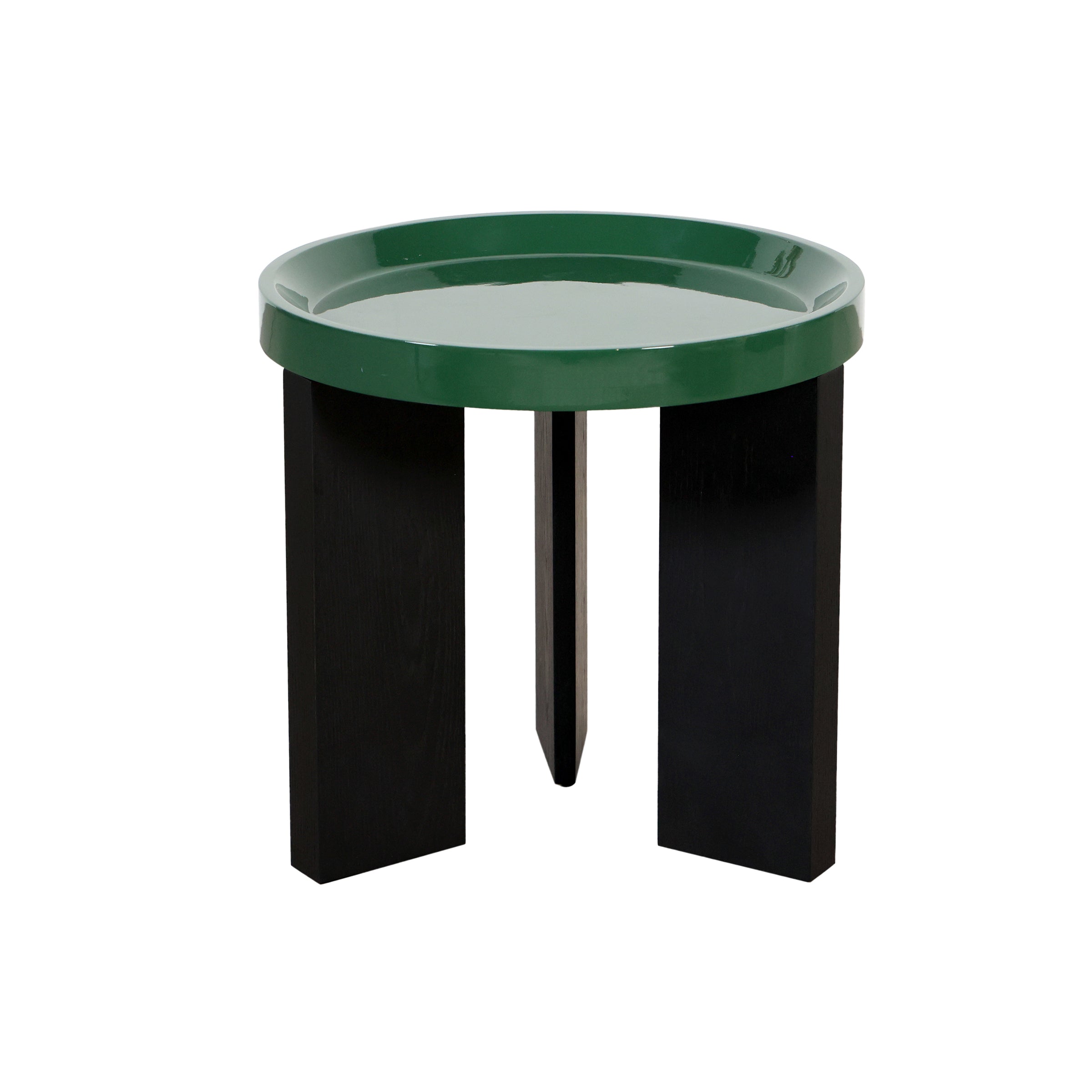 Mesa auxiliar pequeña verde y negra para sala - Vilá Decoración - Muebles y decoración en Medellín y Colombia