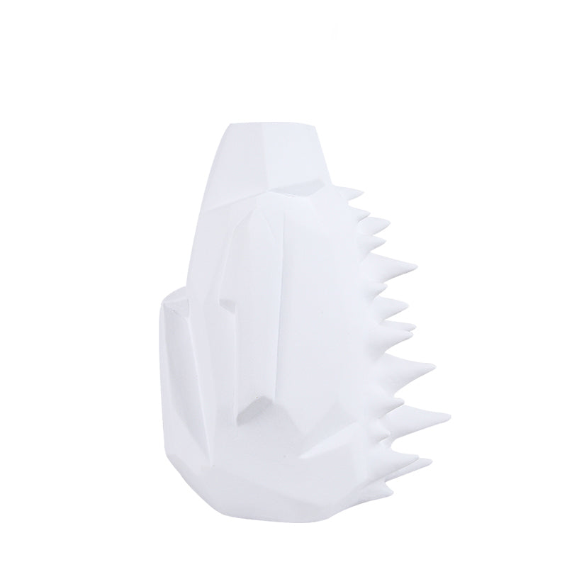 Jarrón cerámico geométrico blanco grande - Vilá Decoración - Muebles y decoración en Medellín y Colombia