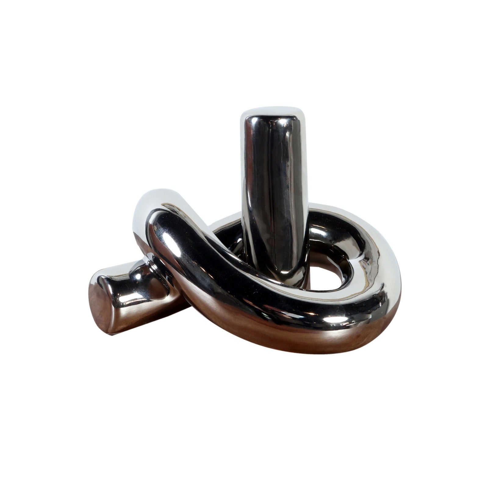 Objeto decorativo de cerámica plata brillante - Vilá Decoración - Muebles y decoración en Medellín y Colombia