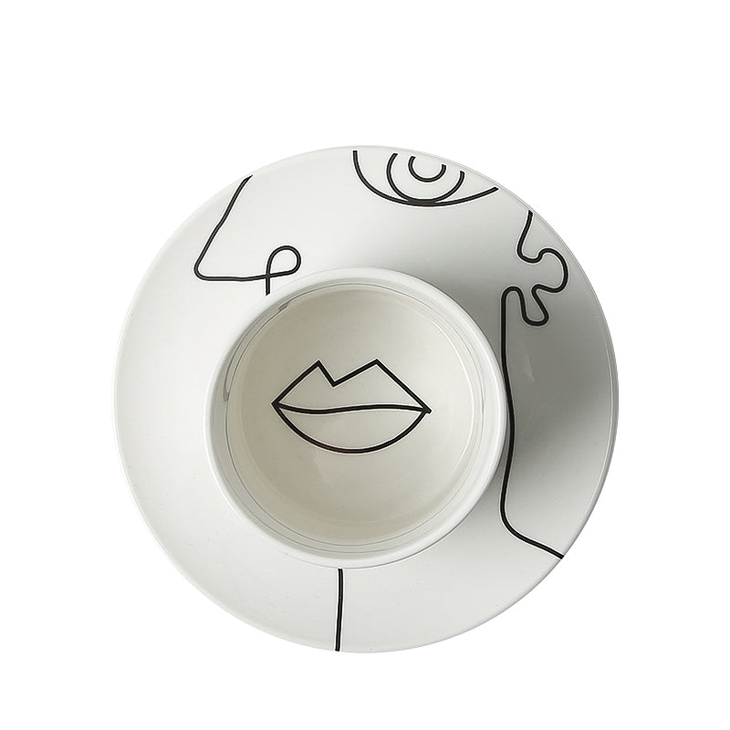 Conjunto porcelana blanco moderno para café - Vilá Decoración - Muebles y decoración en Medellín y Colombia