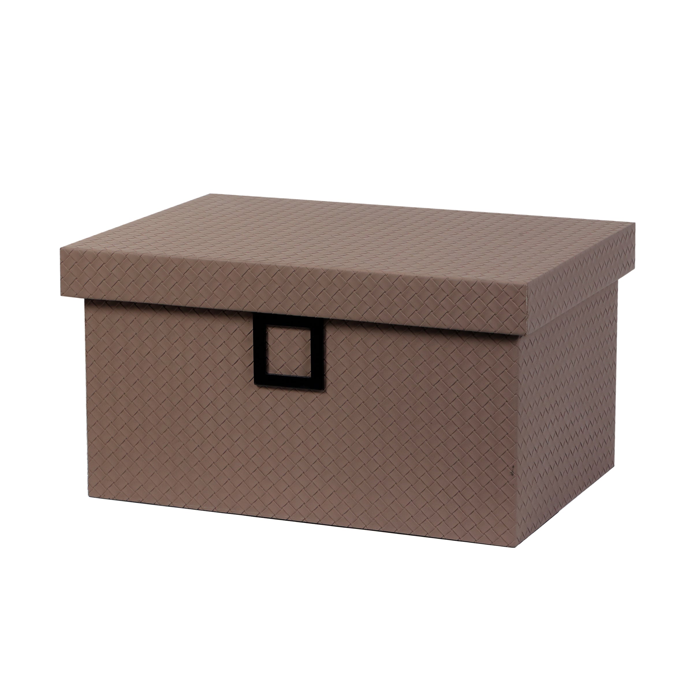 Cofre tejido grande marrón para almacenamiento - Vilá Decoración - Muebles y decoración en Medellín y Colombia