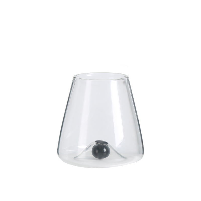 Copa de vino transparente con base negra - Vilá Decoración - Muebles y decoración en Medellín y Colombia