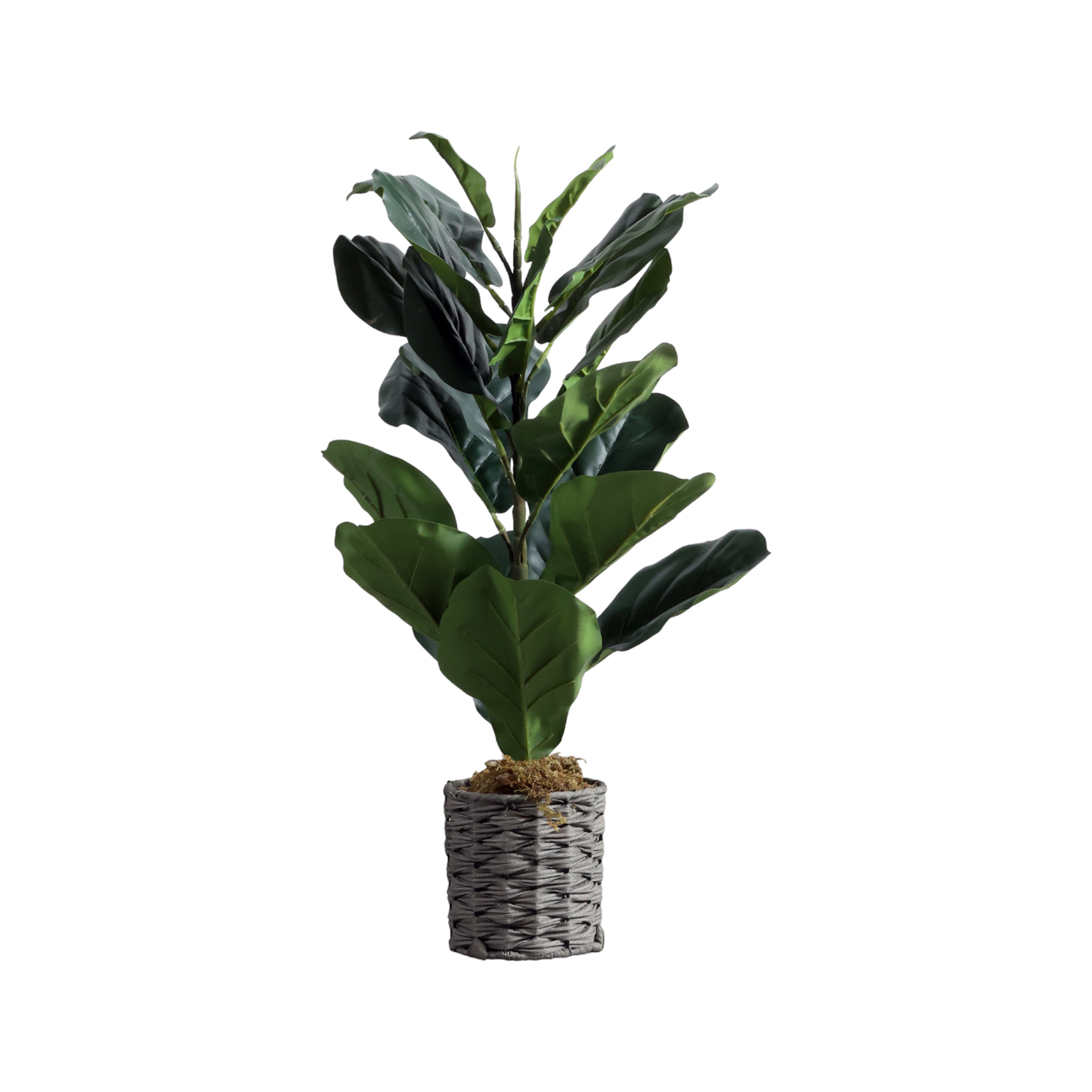 Planta artificial verde en maceta gris para interiores - Vilá Decoración - Muebles y decoración en Medellín y Colombia