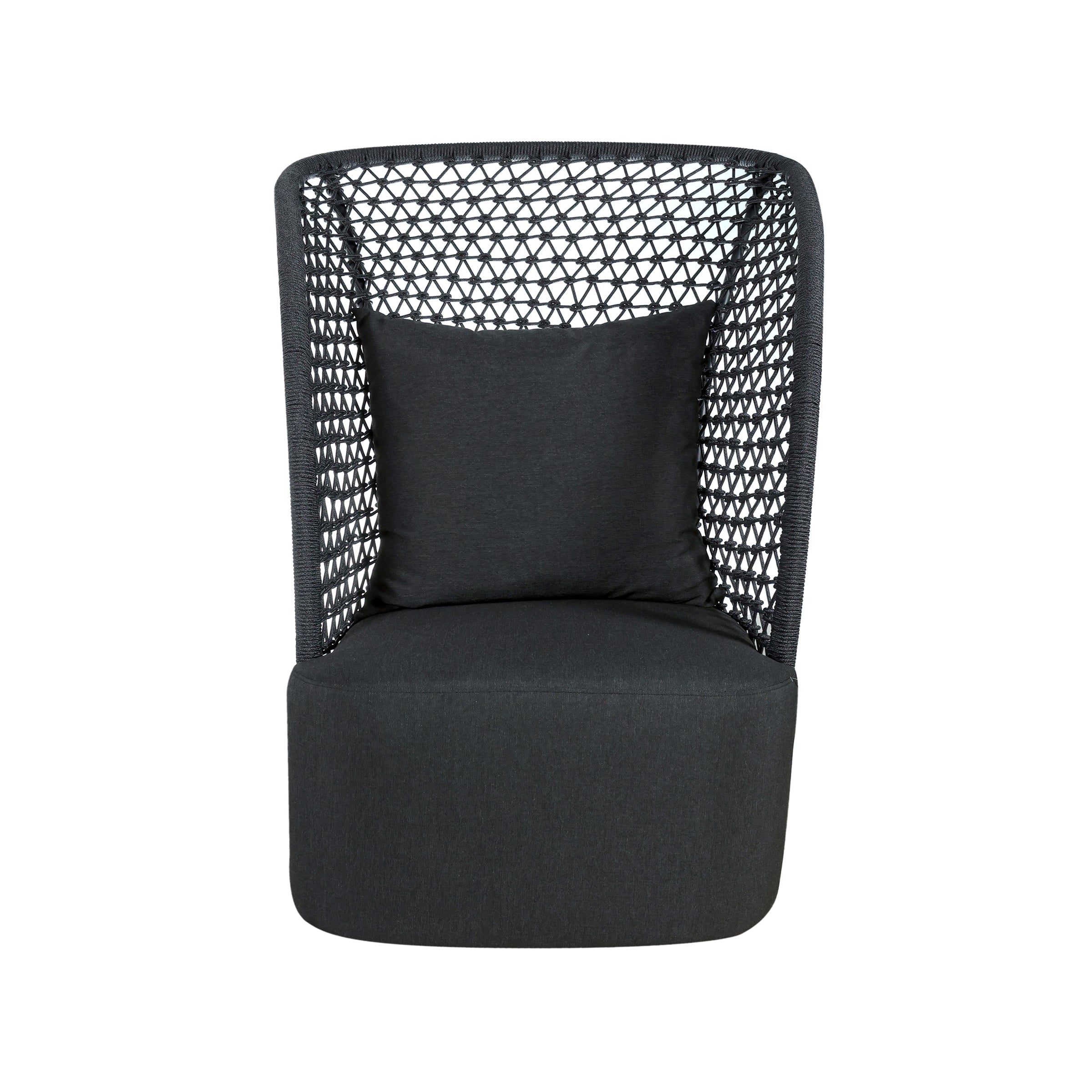 Poltrona exterior negro con cojín Axroma - Vilá Decoración - Muebles y decoración en Medellín y Colombia