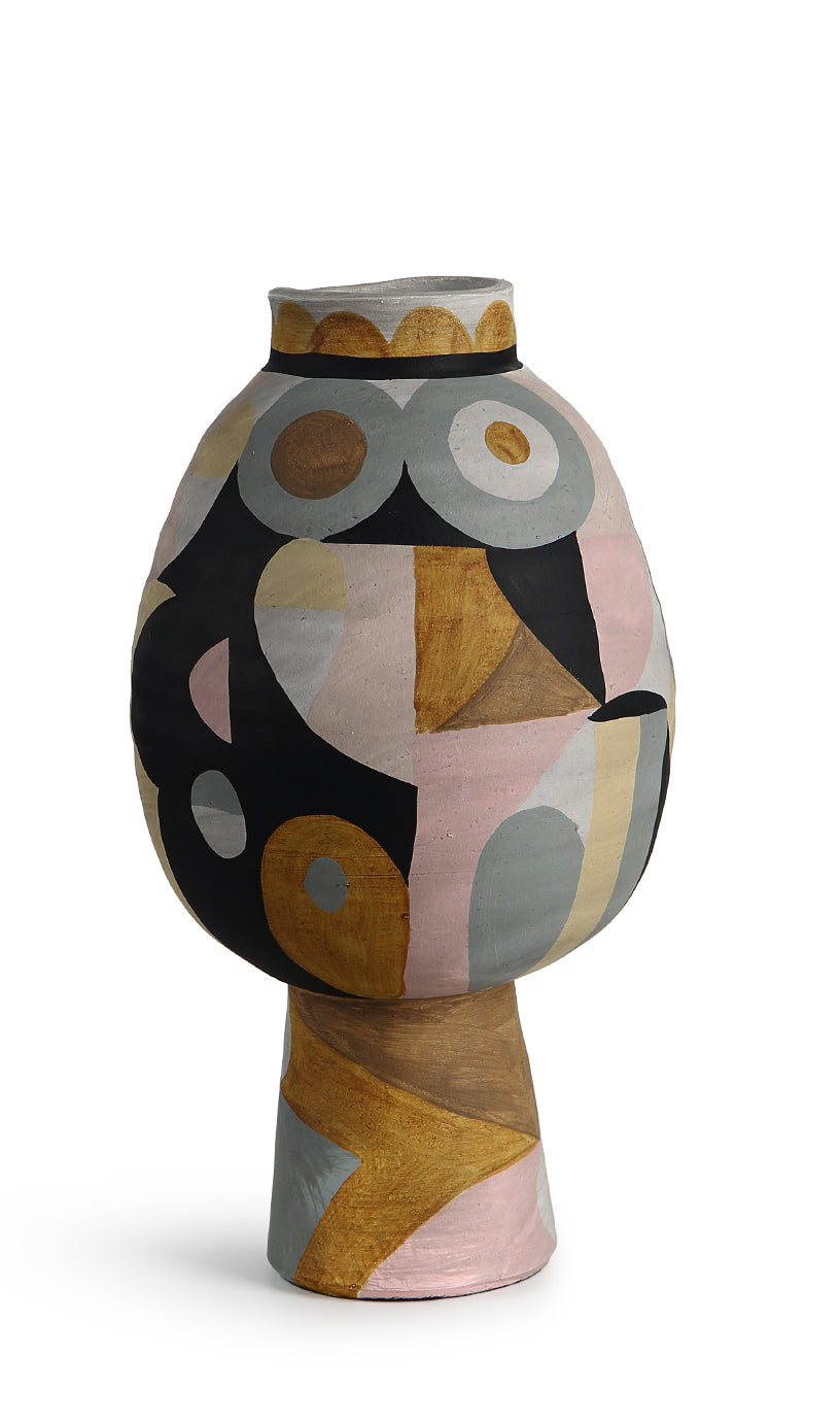 Jarrón ovalado decorativo mediano multicolor - Vilá Decoración - Muebles y decoración en Medellín y Colombia