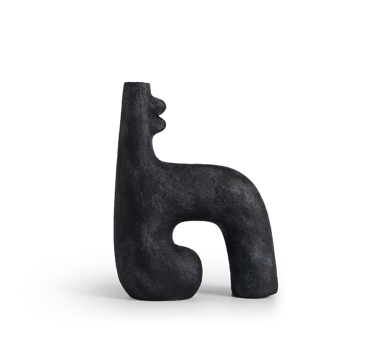 Jarrón negro moderno de terracota decorativo - Vilá Decoración - Muebles y decoración en Medellín y Colombia