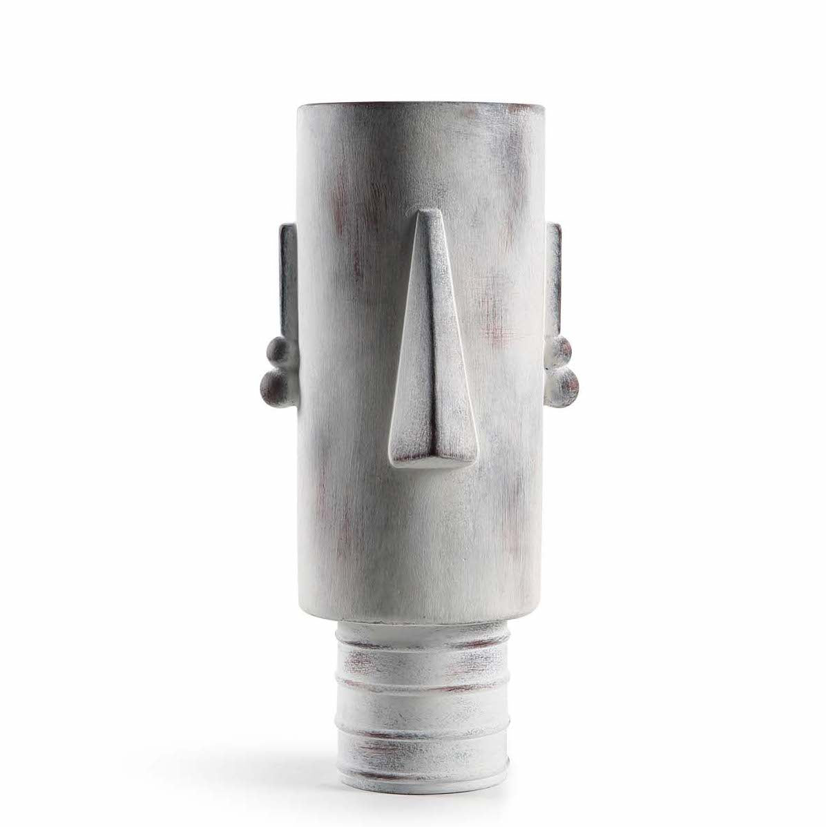 Jarrón escultórico gris terracota para decoración - Vilá Decoración - Muebles y decoración en Medellín y Colombia