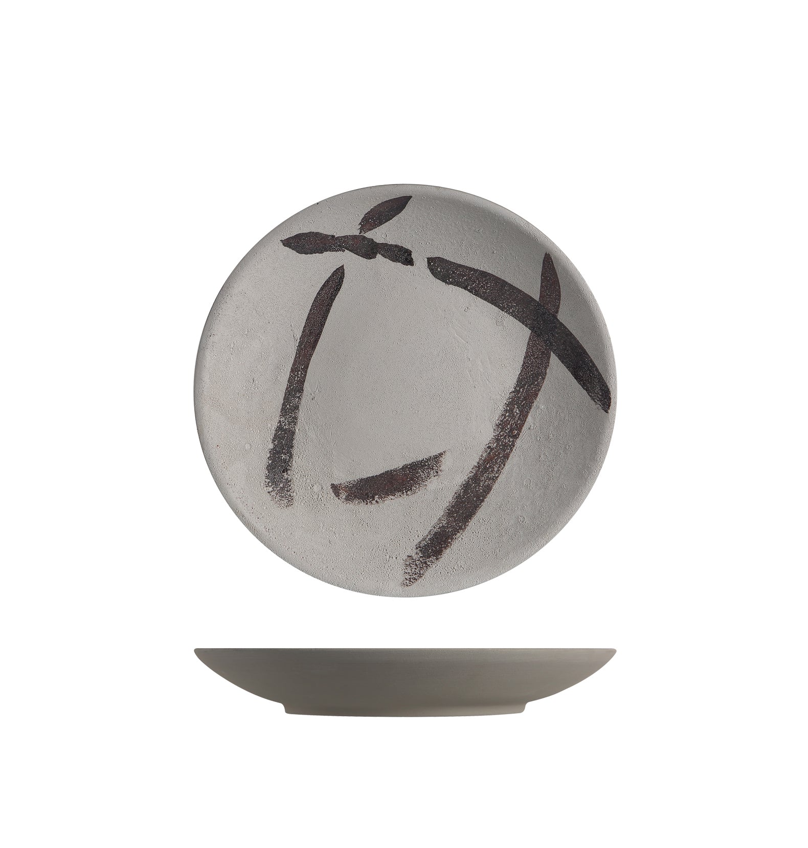 Plato decorativo terracota gris y negro para pared - Vilá Decoración - Muebles y decoración en Medellín y Colombia