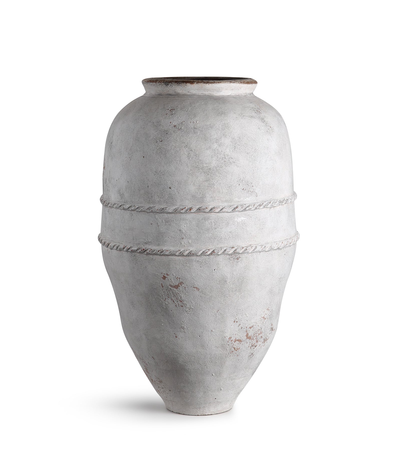 Matero grande terracota blanco sucio para plantas - Vilá Decoración - Muebles y decoración en Medellín y Colombia