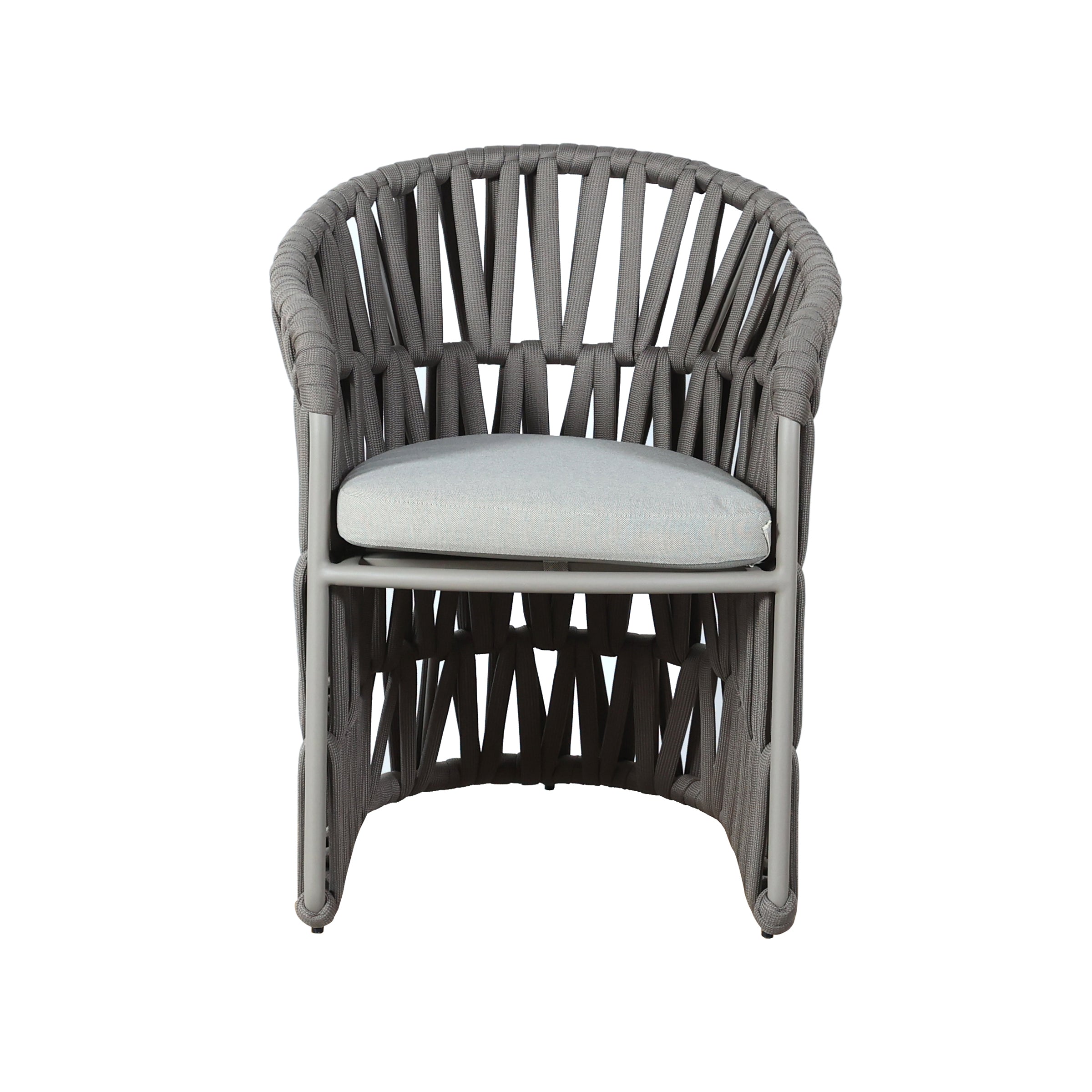 Silla exterior gris con cojín cómoda - Vilá Decoración - Muebles y decoración en Medellín y Colombia