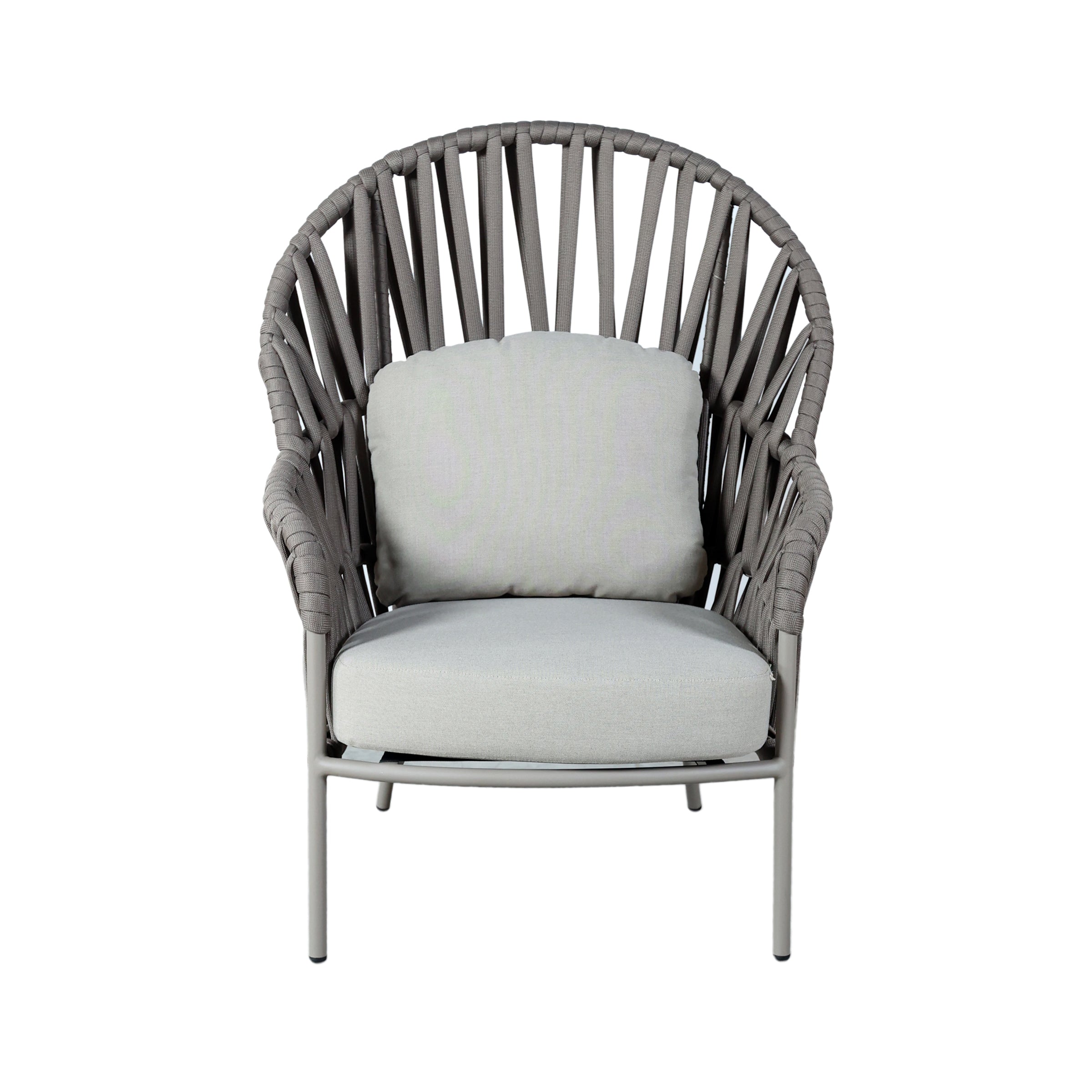 Silla lounge exterior gris con cojín cómodo - Vilá Decoración - Muebles y decoración en Medellín y Colombia