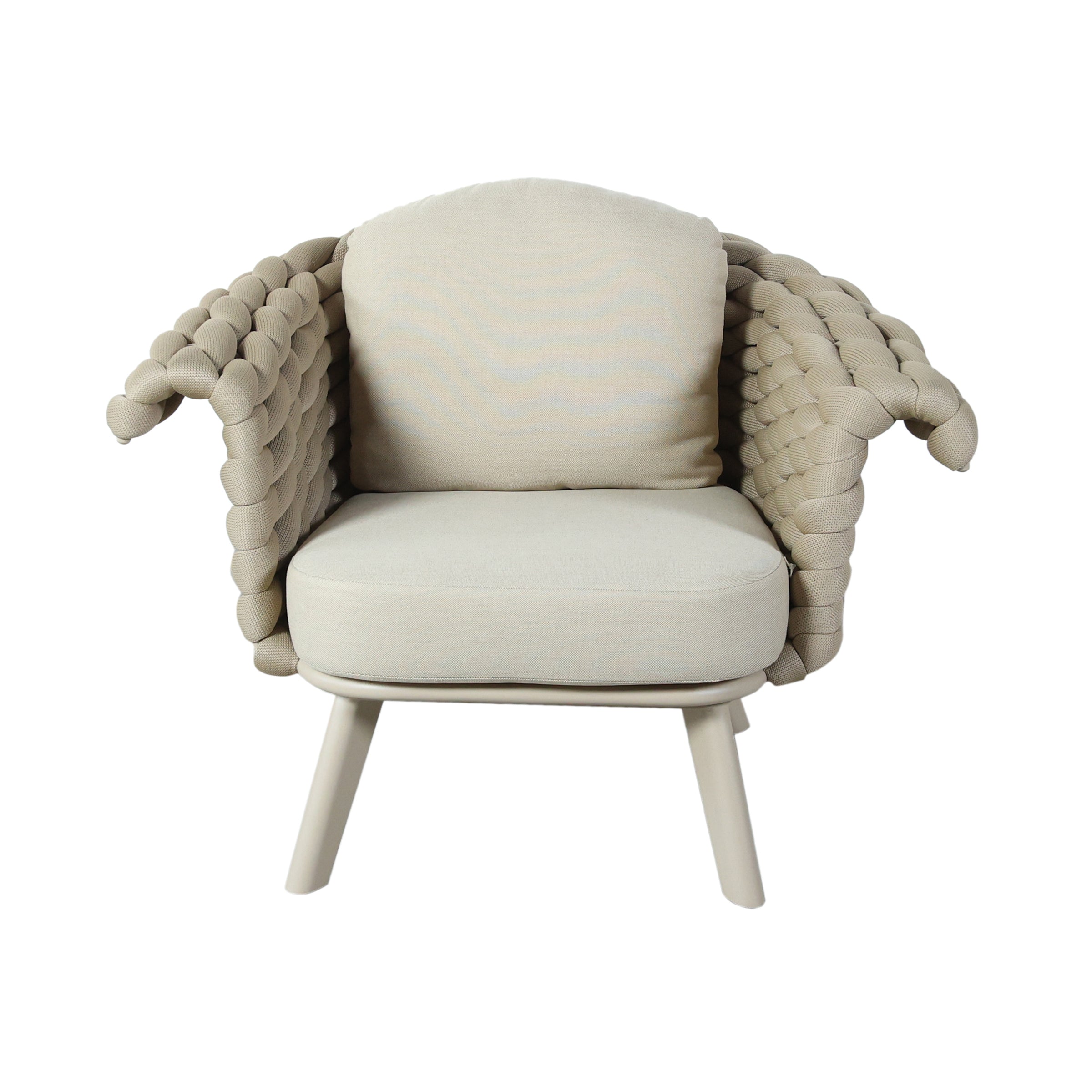 Silla exterior beige cómoda para terraza - Vilá Decoración - Muebles y decoración en Medellín y Colombia