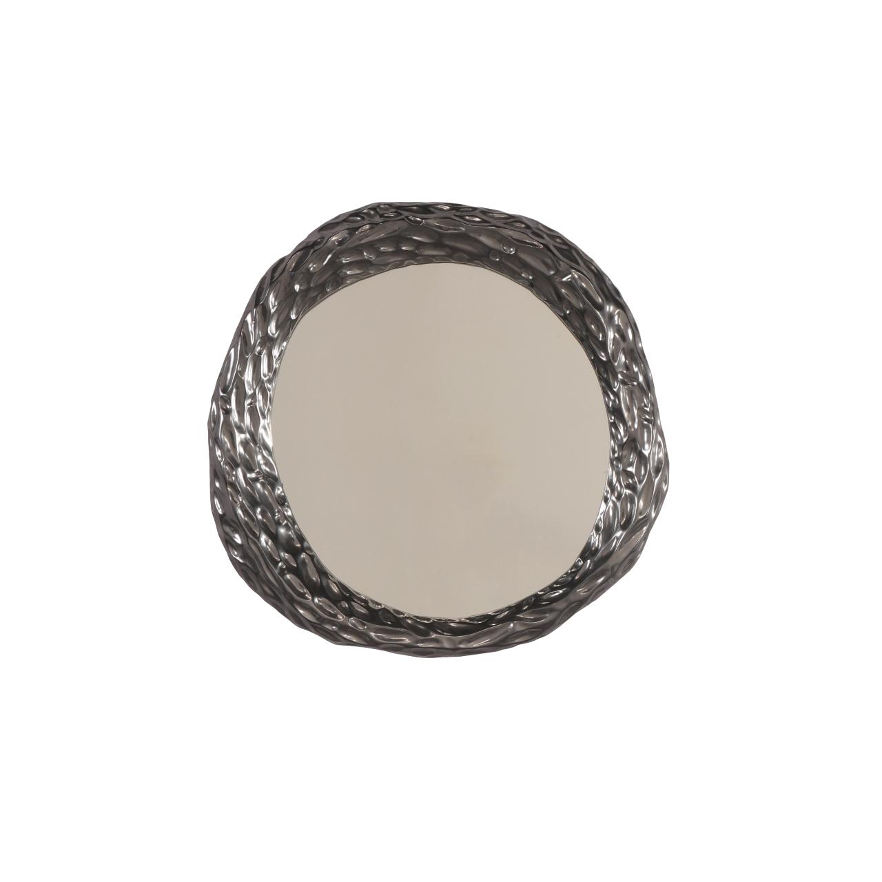 Espejo decorativo circular gris metálico para pared - Vilá Decoración - Muebles y decoración en Medellín y Colombia