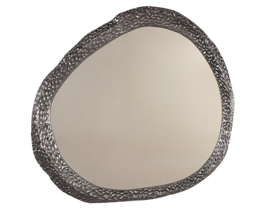 Espejo decorativo gris metálico con forma orgánica - Vilá Decoración - Muebles y decoración en Medellín y Colombia