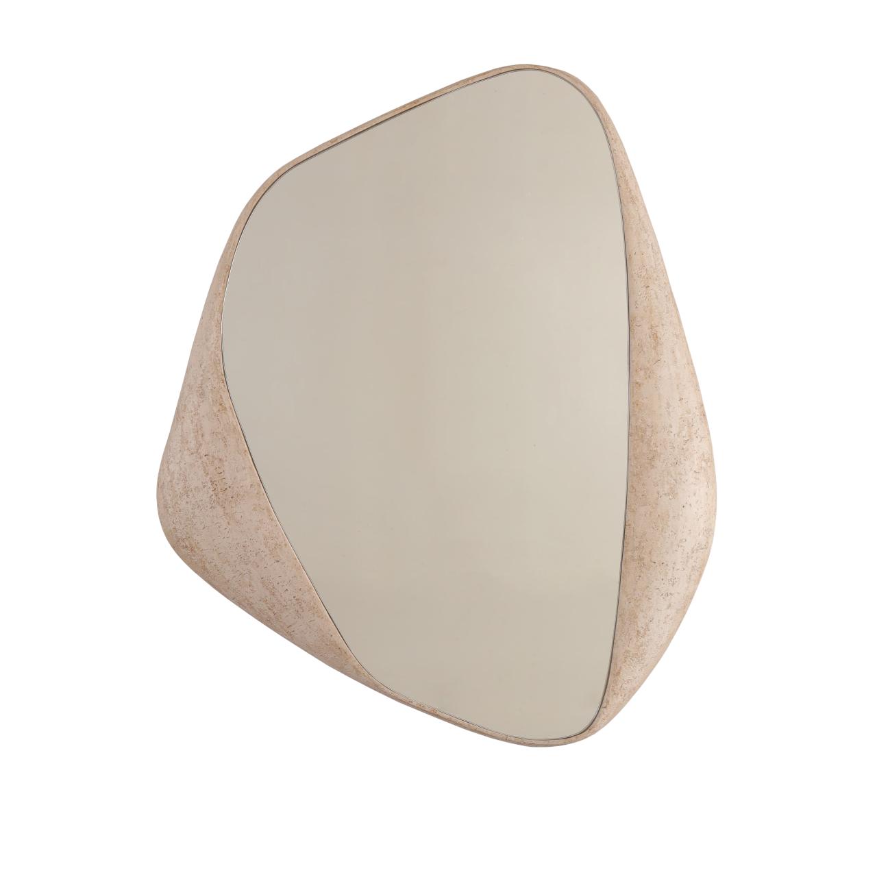 Espejo beige decorativo orgánico mediano - Vilá Decoración - Muebles y decoración en Medellín y Colombia