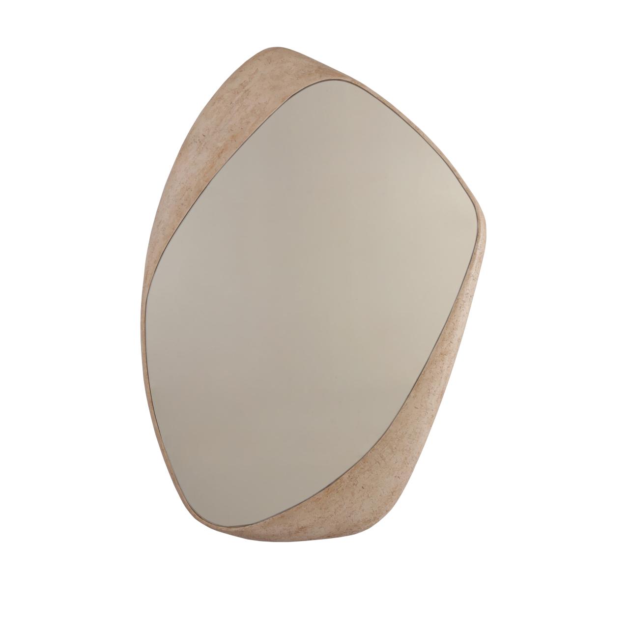 Espejo decorativo beige asimétrico para interiores - Vilá Decoración - Muebles y decoración en Medellín y Colombia