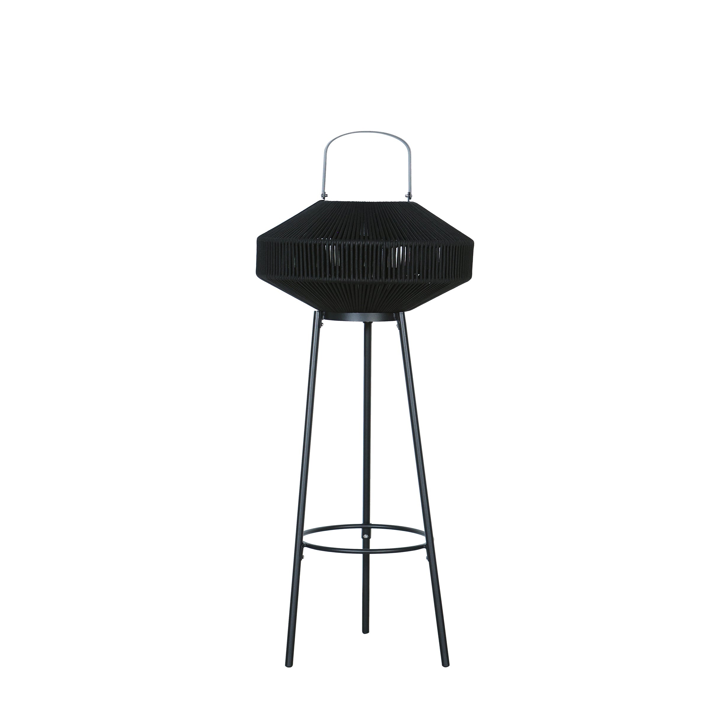 Farol negro de pie para exteriores - Vilá Decoración - Muebles y decoración en Medellín y Colombia