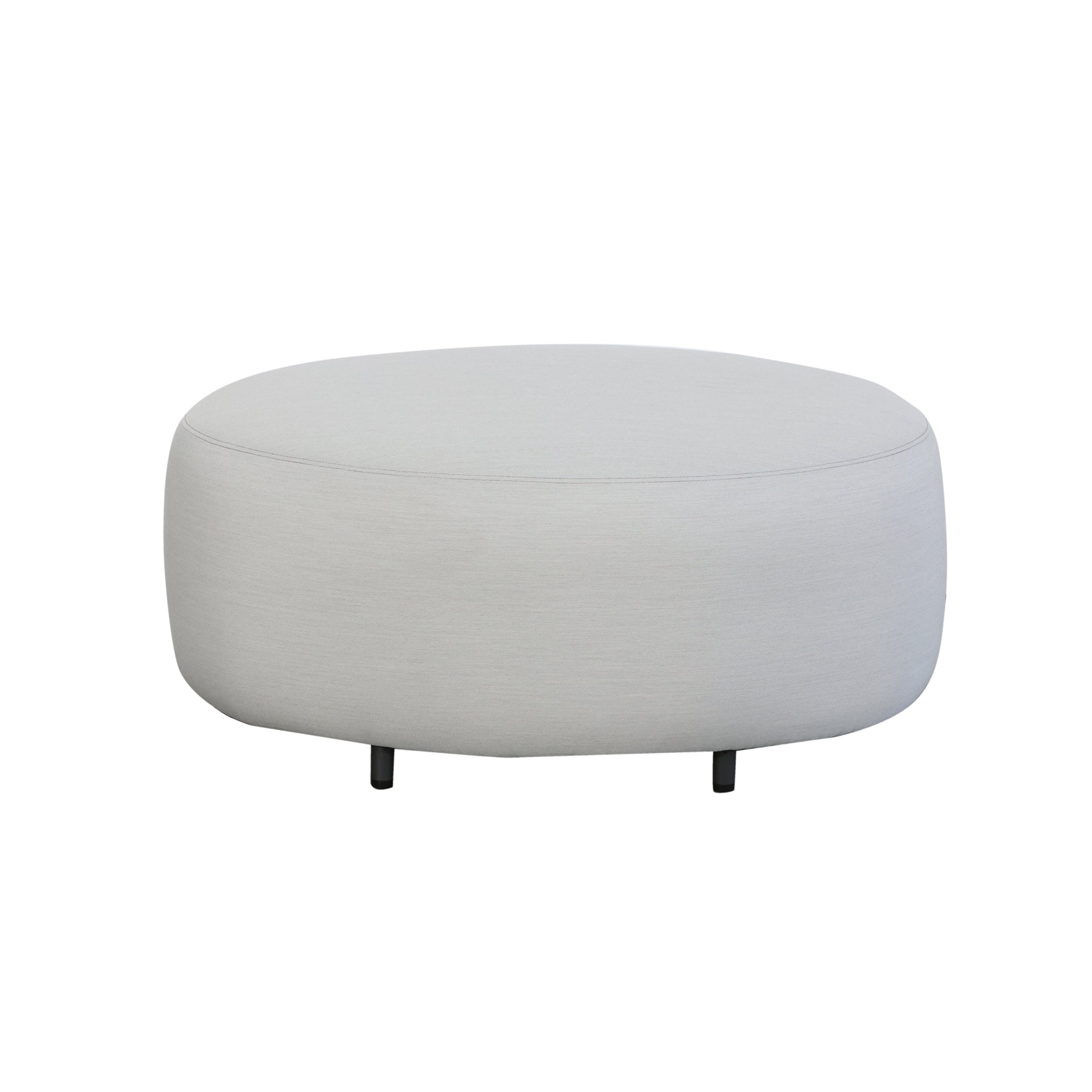 Puff redondo gris claro para interiores y exteriores - Vilá Decoración - Muebles y decoración en Medellín y Colombia